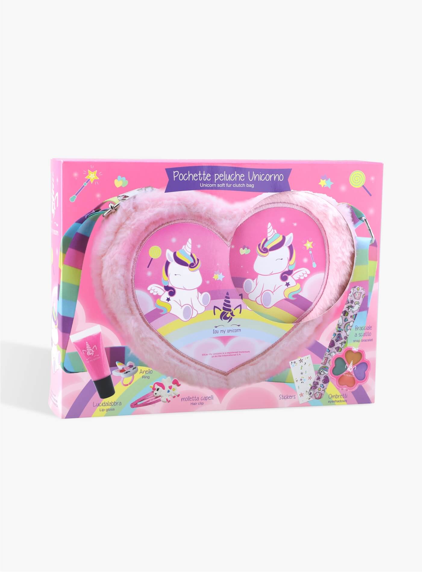 Pochette Peluche Rosa Unicorno | Royal Beauty