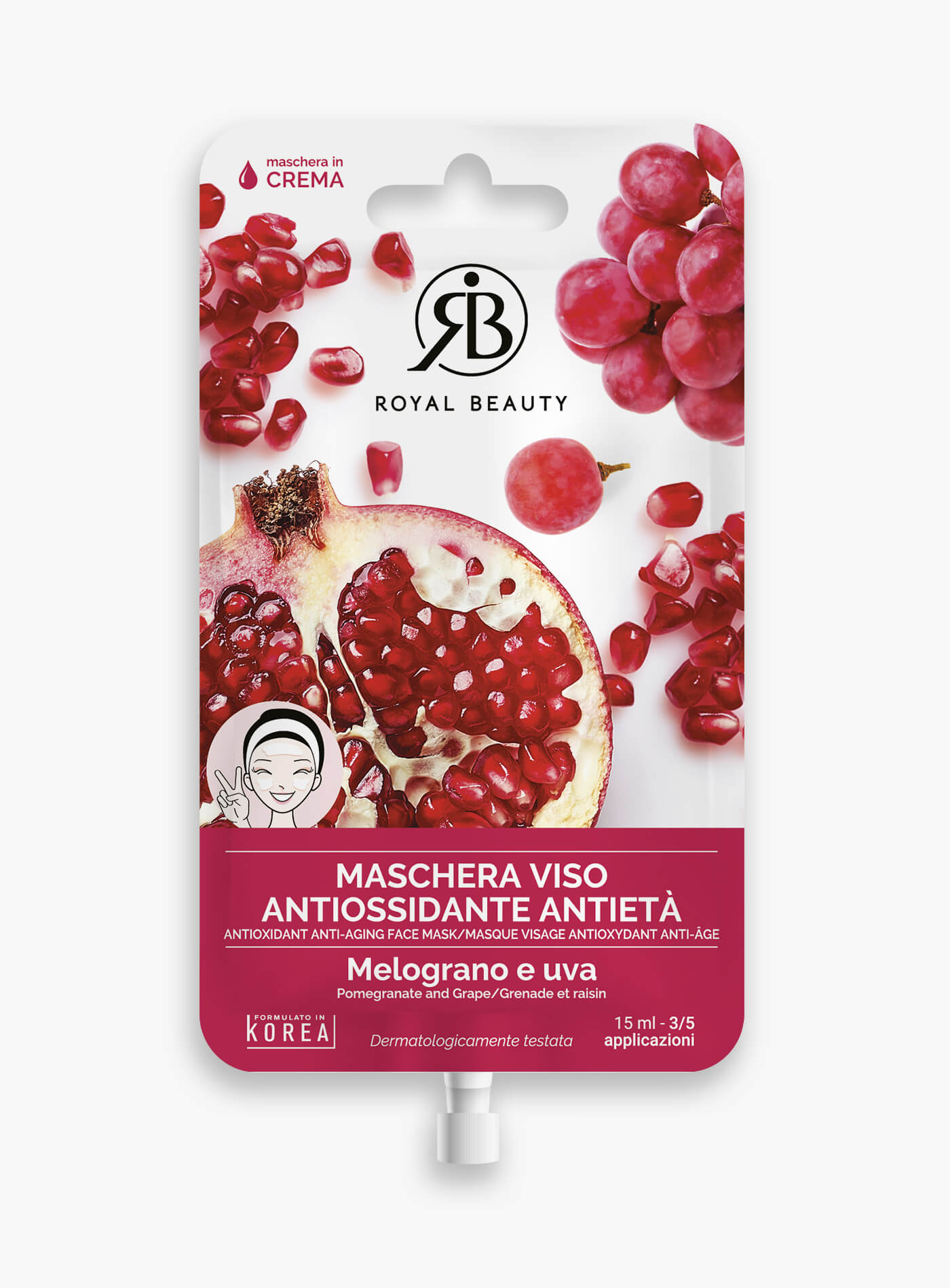 Gesichtsmaske Granatapfel und Traube -  | Royal Beauty