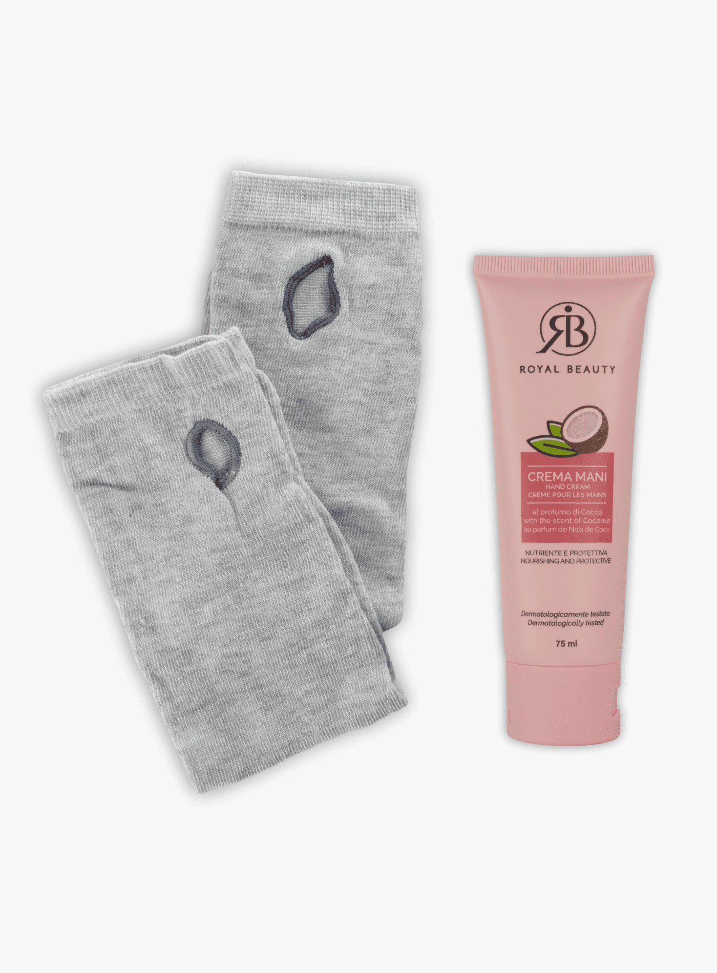 Set mit Handschuhen und Kokos-Handcreme ✭ Königliche Schönheit