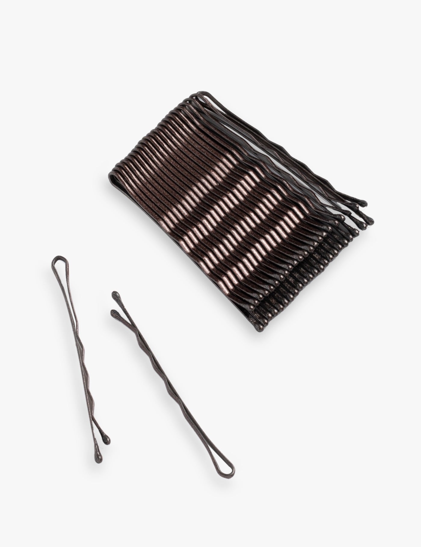 Set mit braunen Haarklemmen, 24 Stück - Haaraccessoires | Royal Beauty