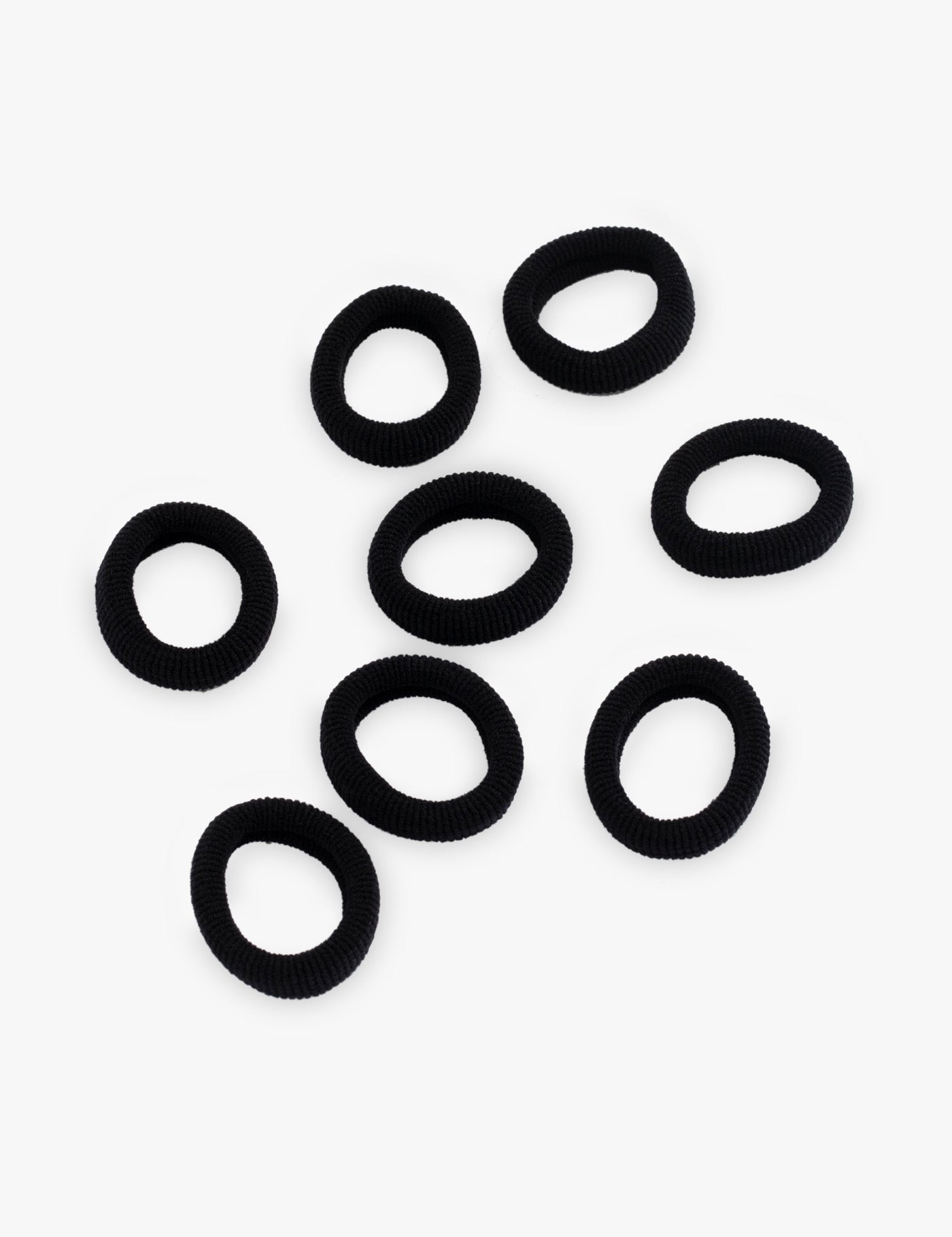 Schwarze Mini-Haargummis, 8 Stück - Haaraccessoires | Royal Beauty
