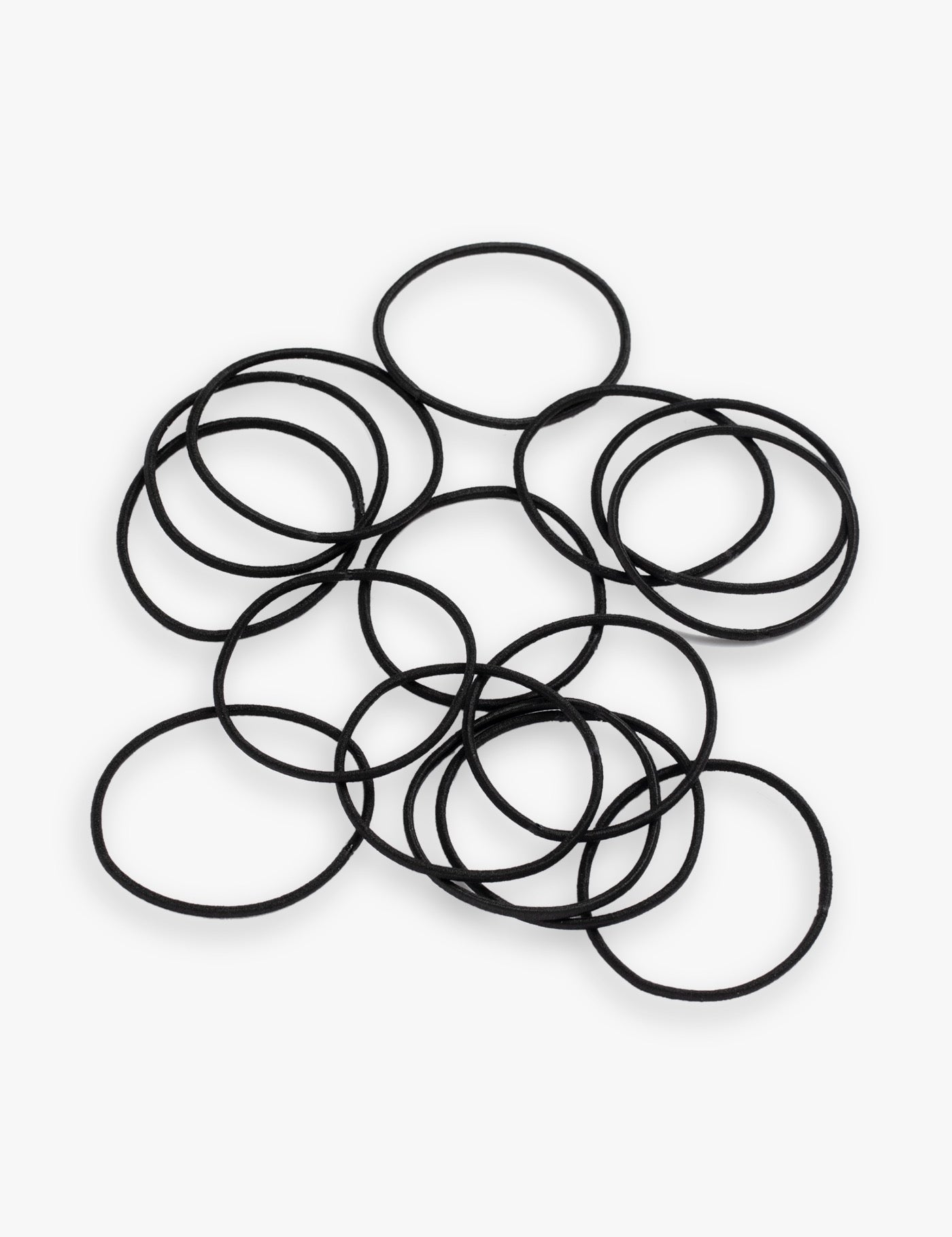 Metallfreie Haargummis, schwarz, 15 Stück - Haaraccessoires | Royal Beauty