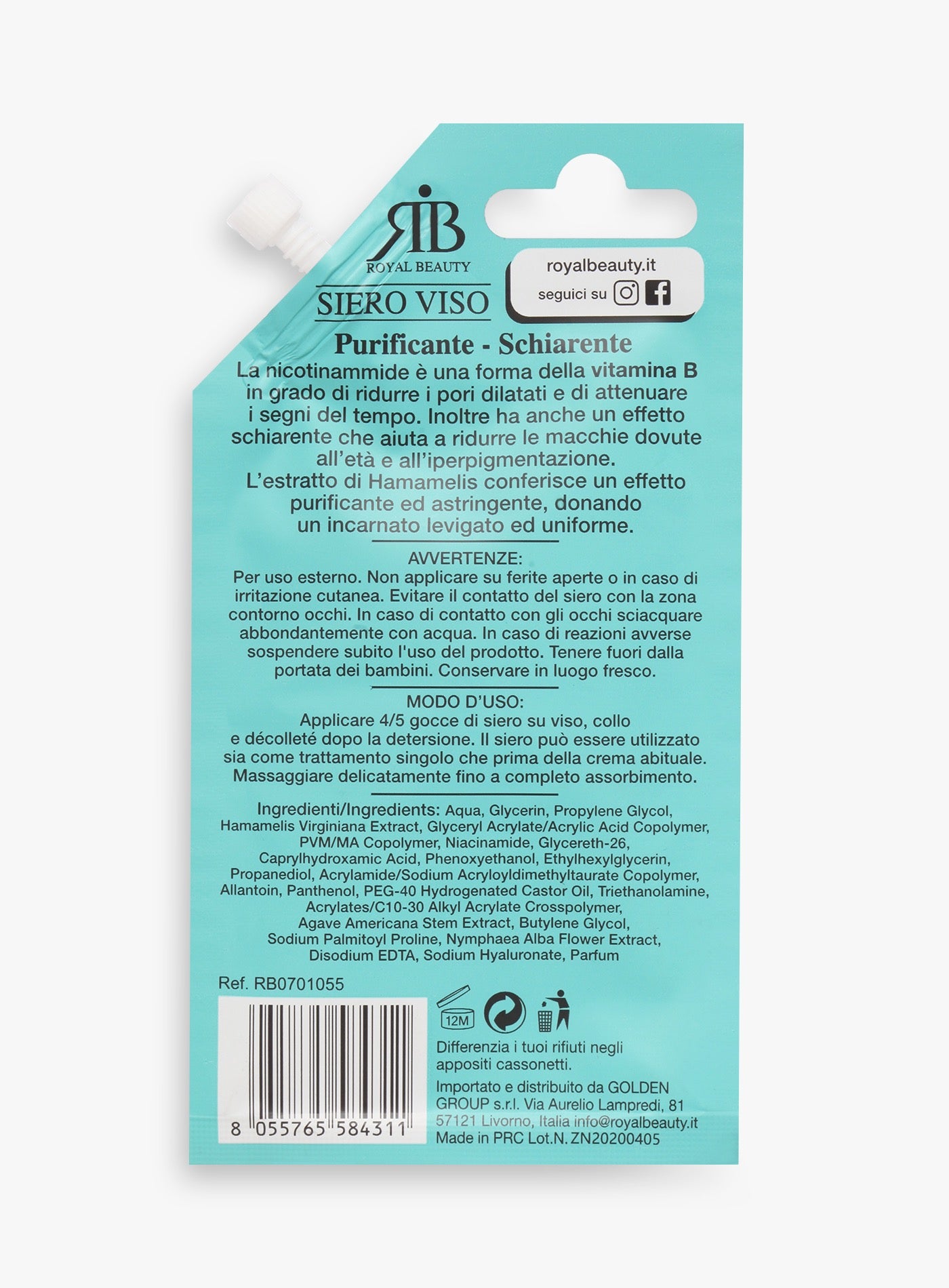 Siero purificante schiarente | Royal Beauty