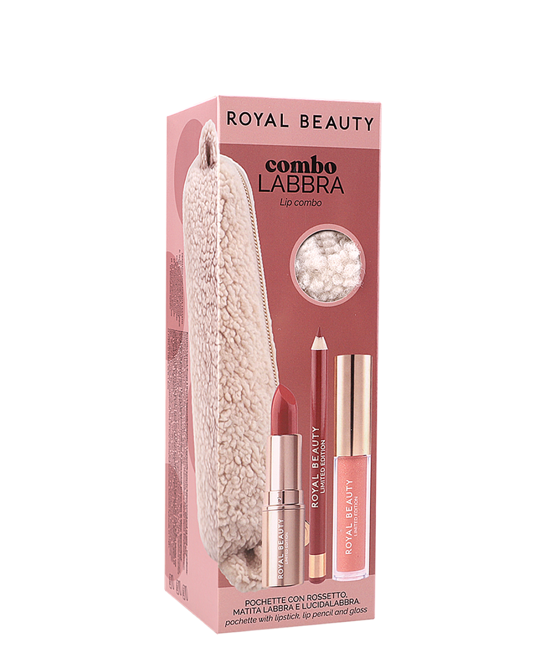 Pochette Furry Lip Combo | Nude | Royal Beauty