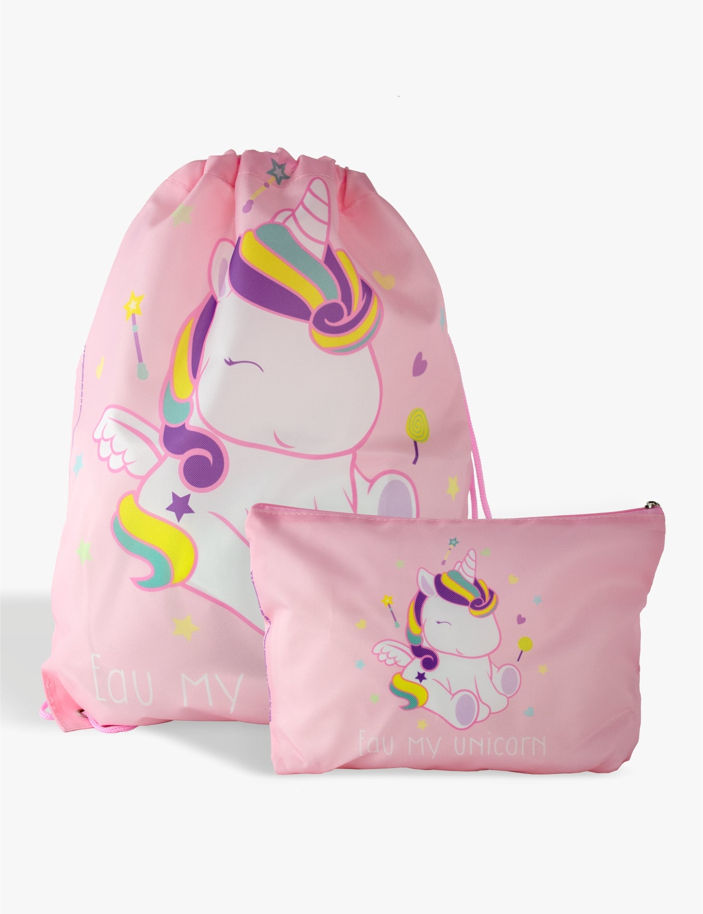 Beutelrucksack Einhorn mit kleiner Tasche - Rosa - Kids: Eau My Unicorn | KÖNIGLICHE SCHÖNHEIT