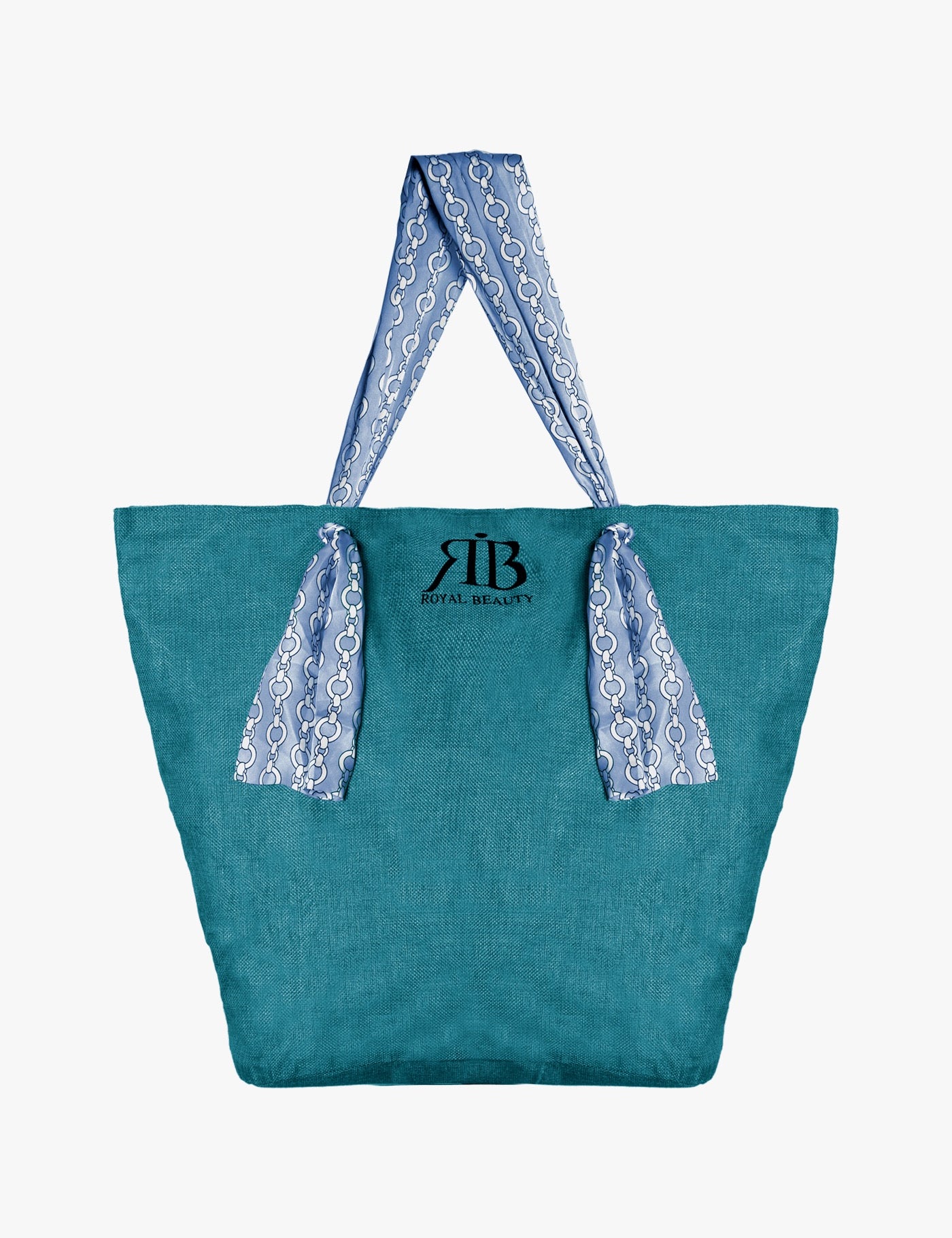 Borsa blu cristallino con manici in foulard - Saldi | Royal Beauty