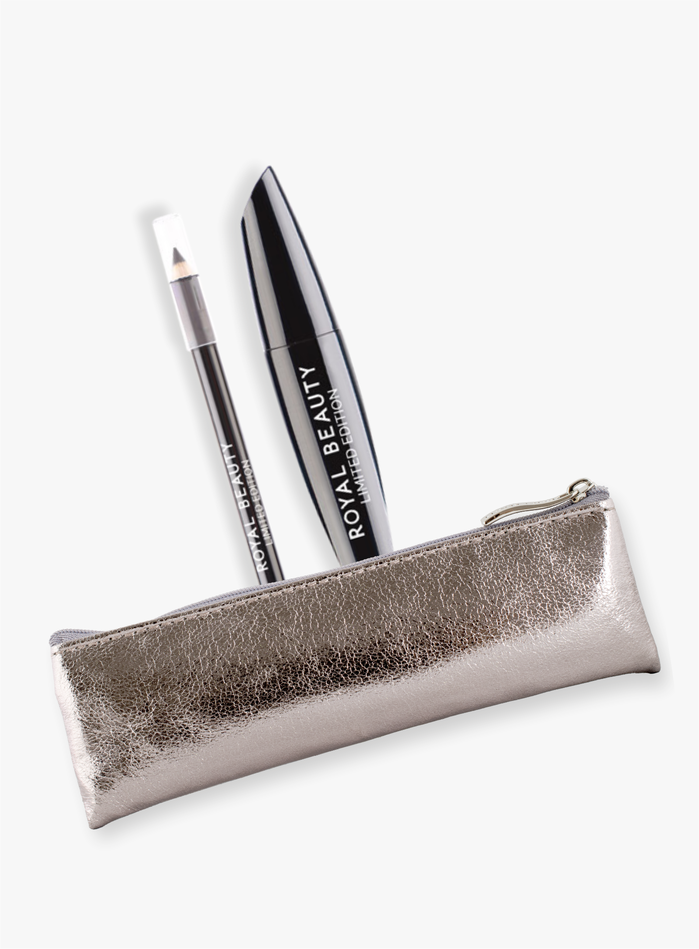 Mini-Tasche mit Mascara und schwarzem Kajalstift | Königliche Schönheit