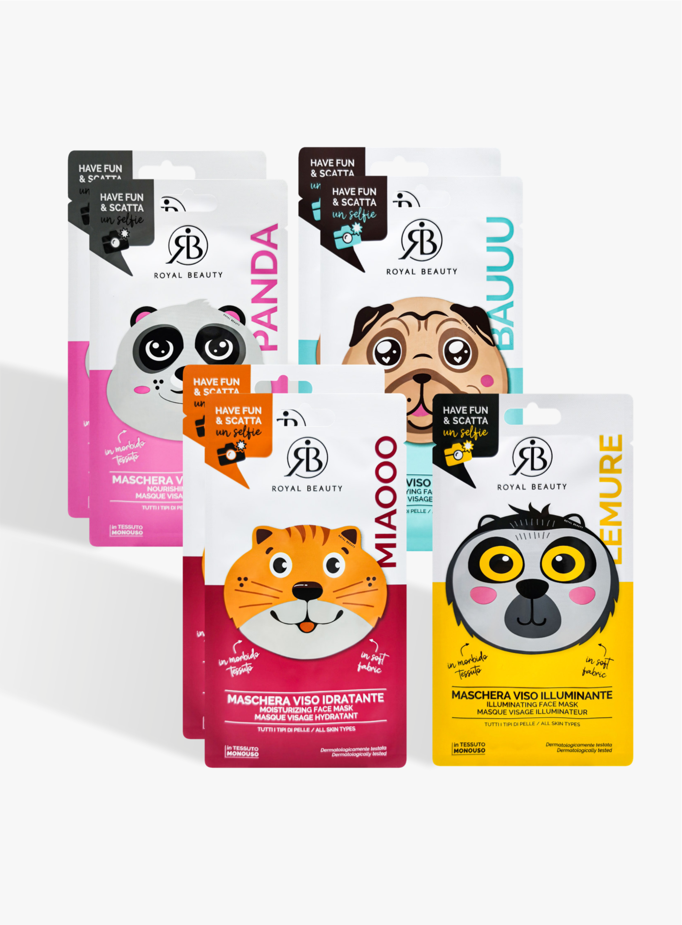 Geschenkbox - 7 Tiermasken | Königliche Schönheit