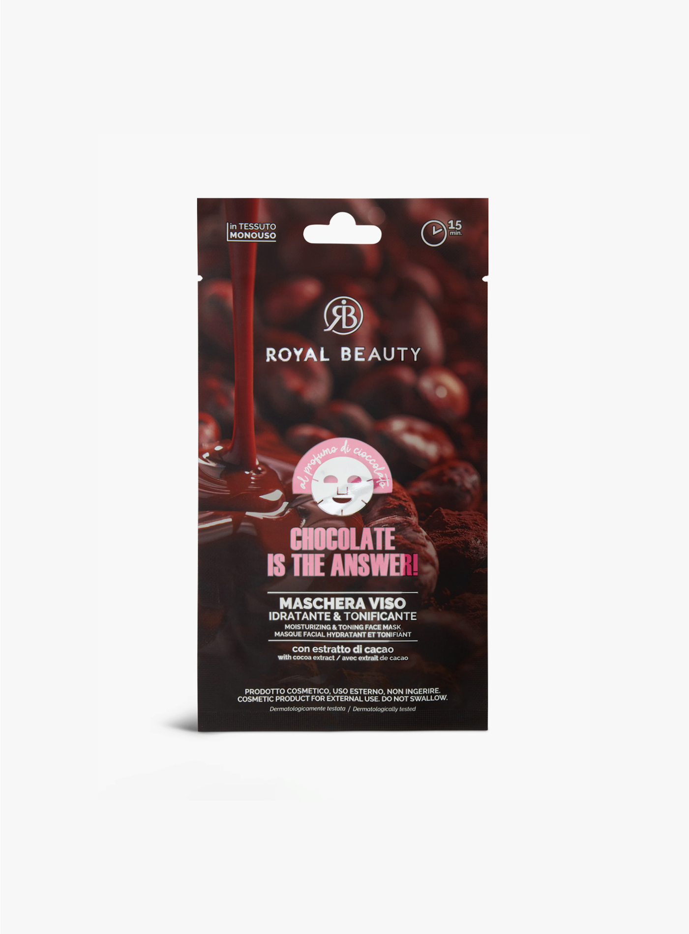 Maschera Viso Cacao Idratante & Tonificante | Face Mask Gourmand -  | Königliche Schönheit