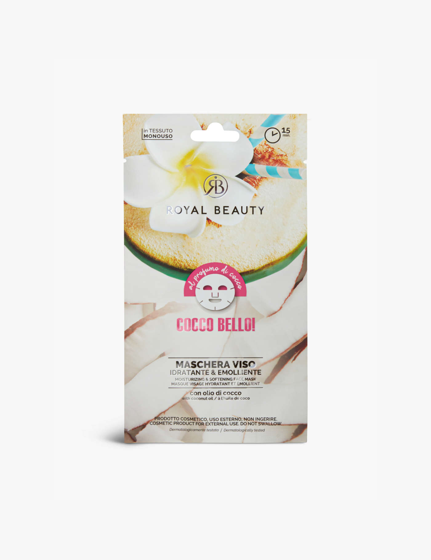 Maschera Viso Cocco Idratante & Emolliente | Face Mask Gourmand - Gesichtsmasken | ROYAL BEAUTY