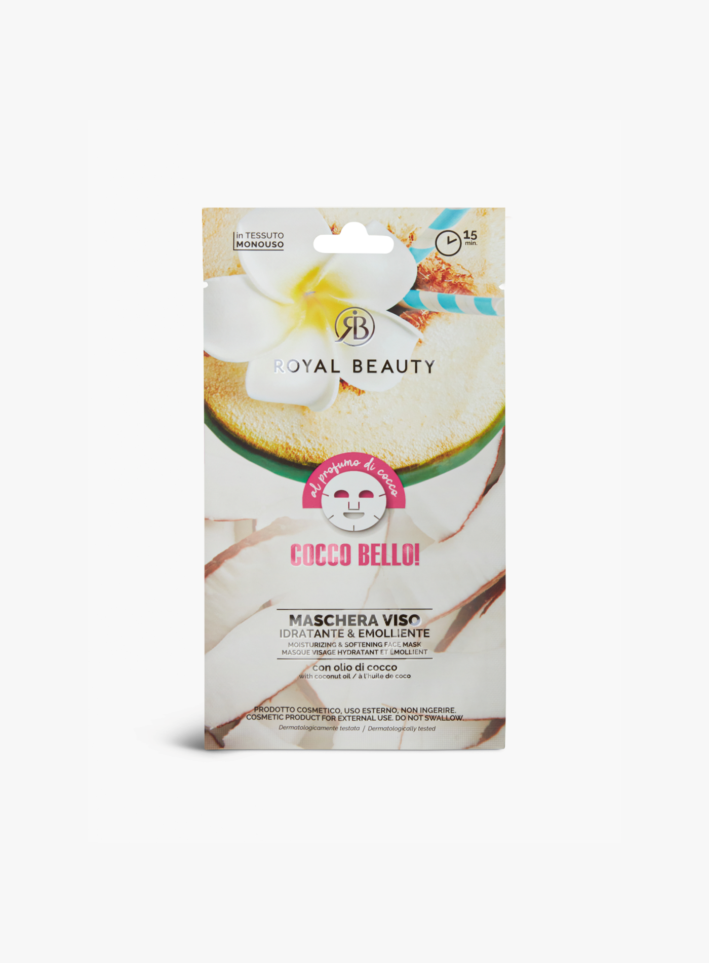 Maschera Viso Cocco Idratante & Emolliente | Face Mask Gourmand -  | Königliche Schönheit