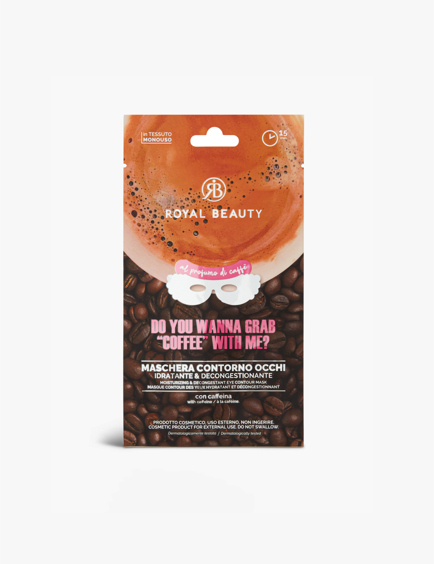 Maschera contorno occhi Caffè Idratante & Decongestionante | Face Mask Gourmand - Gesichtsmasken | ROYAL BEAUTY