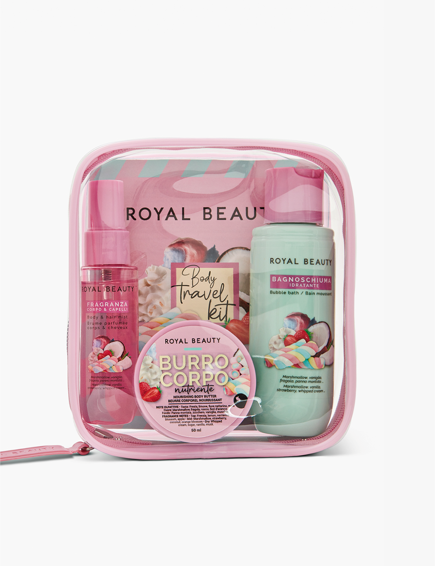 Travel Kit N°11 | Mini Body CareMarshmallow Gourmand - Creme Corpo Gourmand | ROYAL BEAUTY