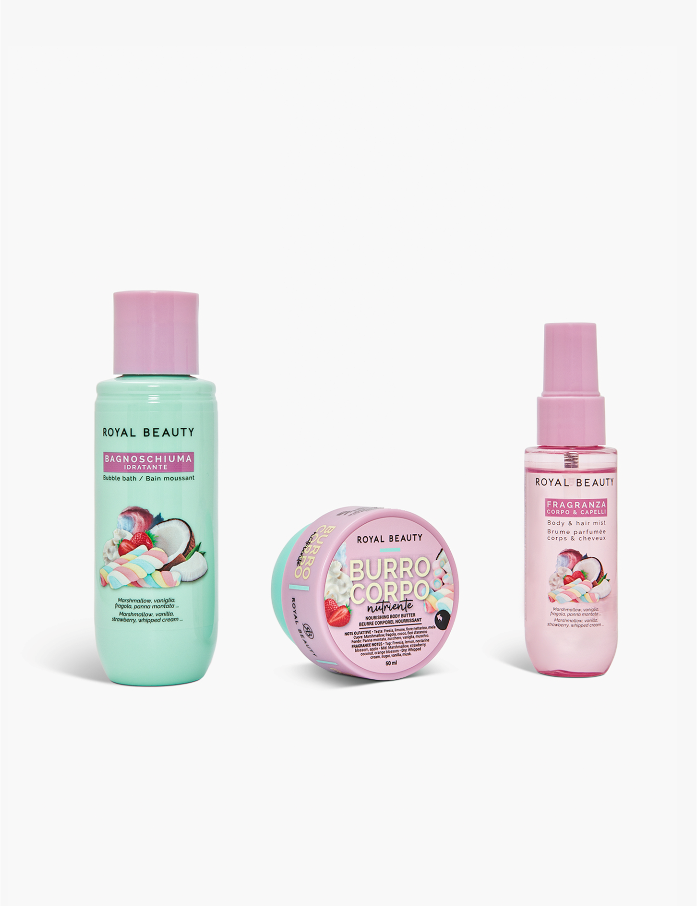Travel Kit N°11 | Mini Body CareMarshmallow Gourmand - Creme Corpo Gourmand | ROYAL BEAUTY