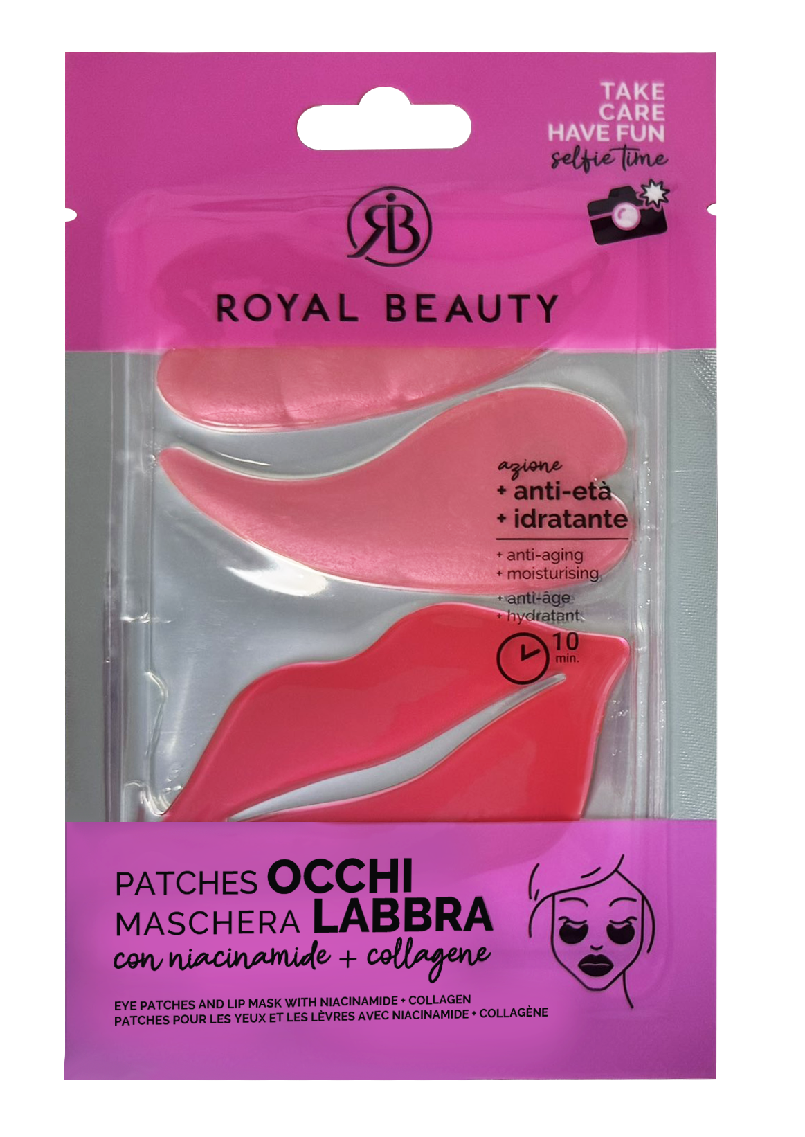 Patch Occhi + Maschera Labbra Niacinamide + Collagene | Eye & Lip Patches Illuminanti -  | Royal Beauty