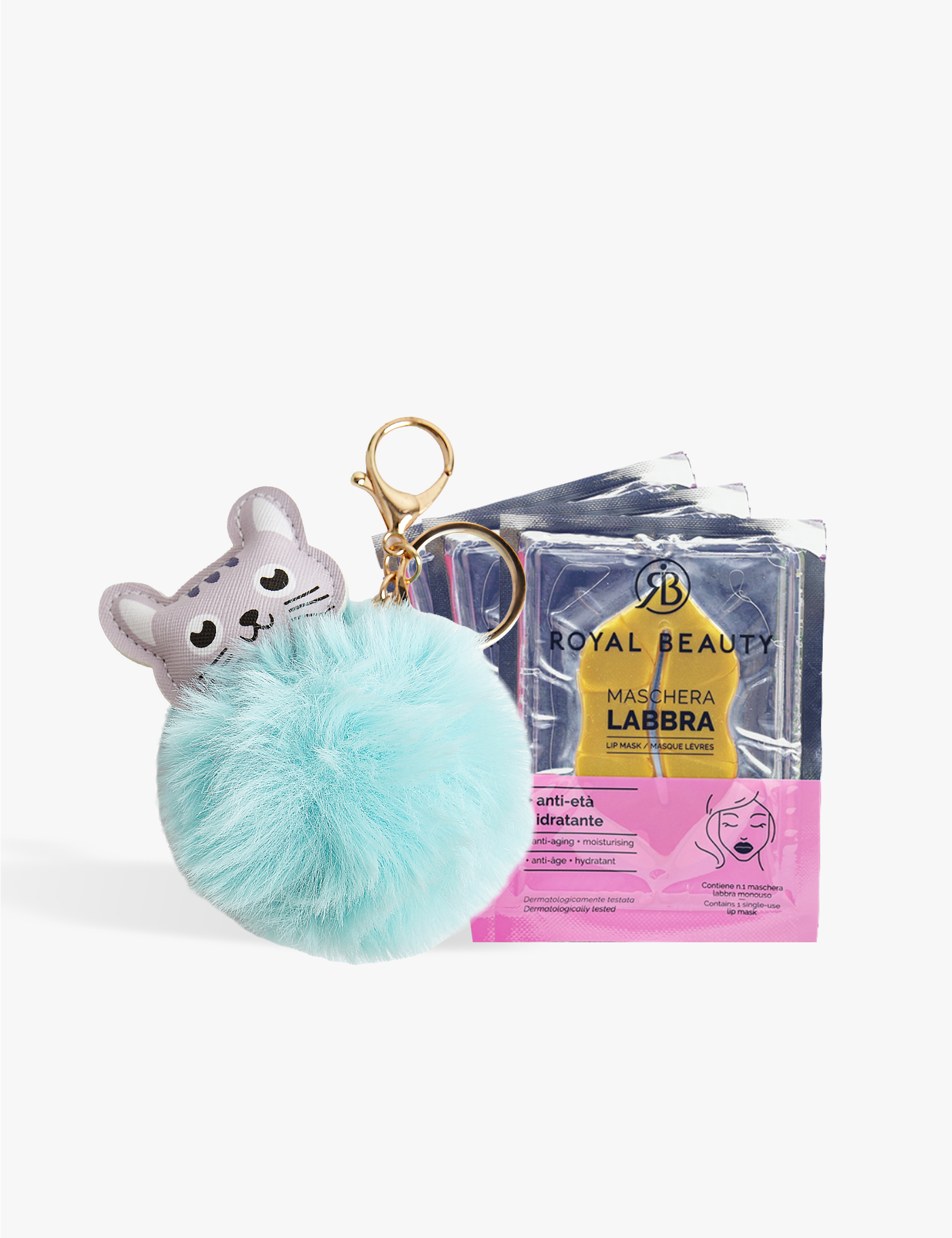 Palla di Natale - Portachiavi e Tre Patches Labbra - Idee Regalo | ROYAL BEAUTY