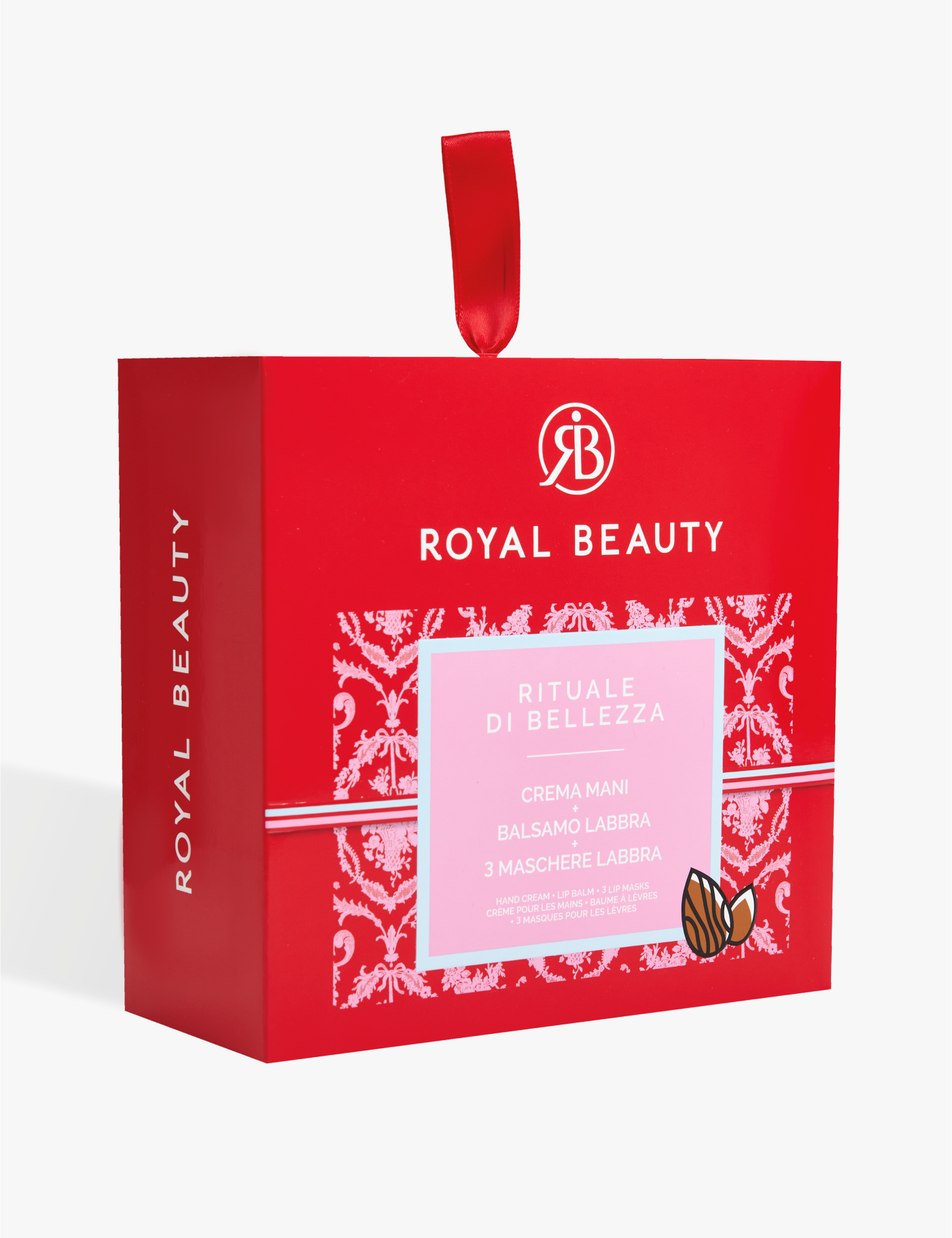 Kit Crema Mani, Balsamo Labbra e 3 Patches Labbra - Mandorla - Prodotti per la Cura del Corpo | ROYAL BEAUTY