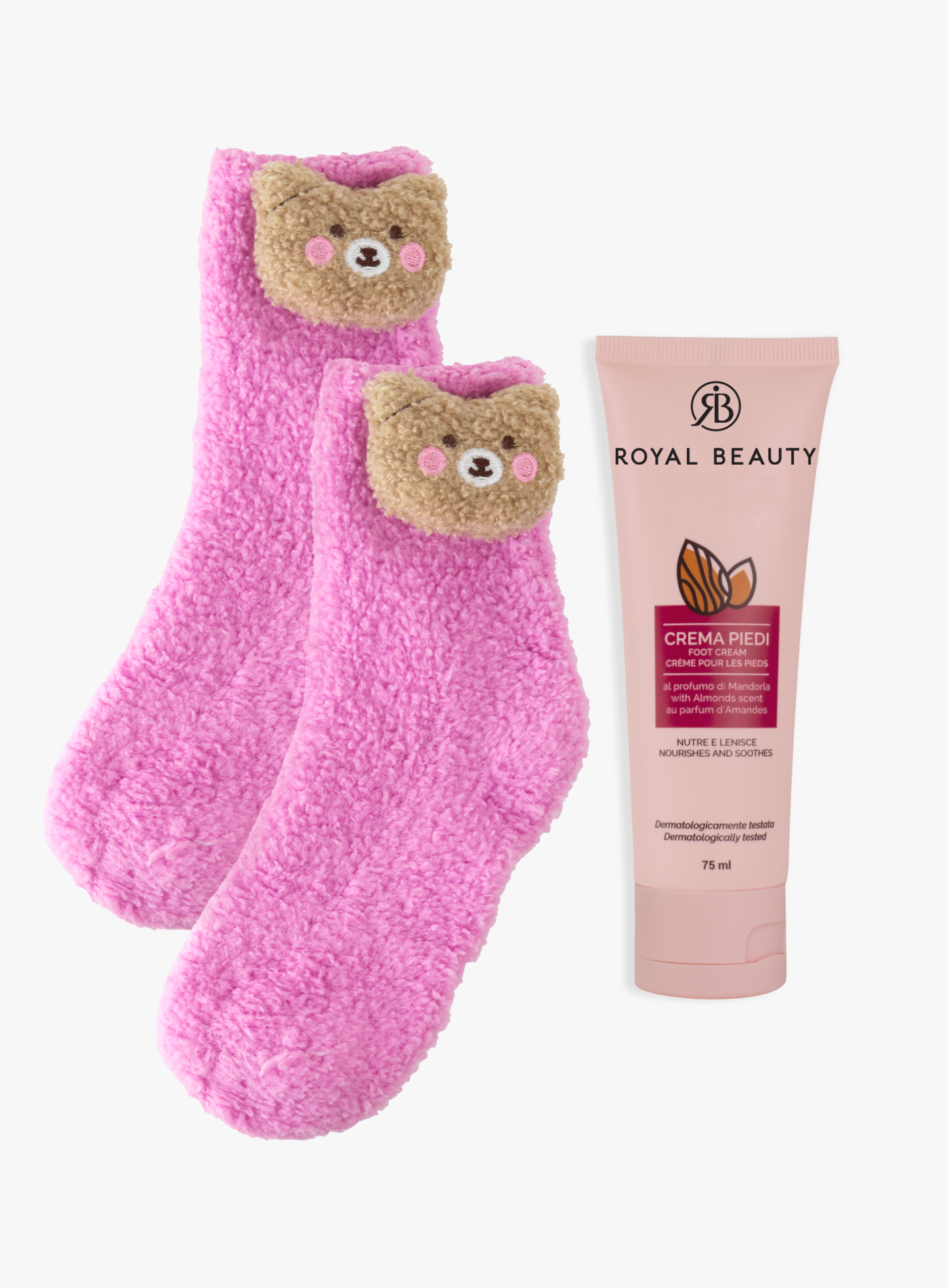 Kit Morbidi Calzini e Crema Piedi - Mandorla | Royal Beauty