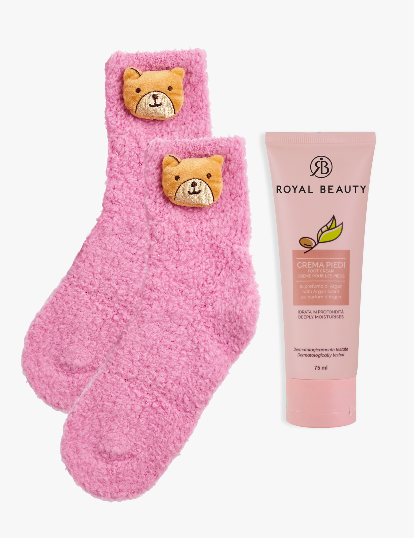 Kit Morbidi Calzini e Crema Piedi – Argan - Idee Regalo | ROYAL BEAUTY