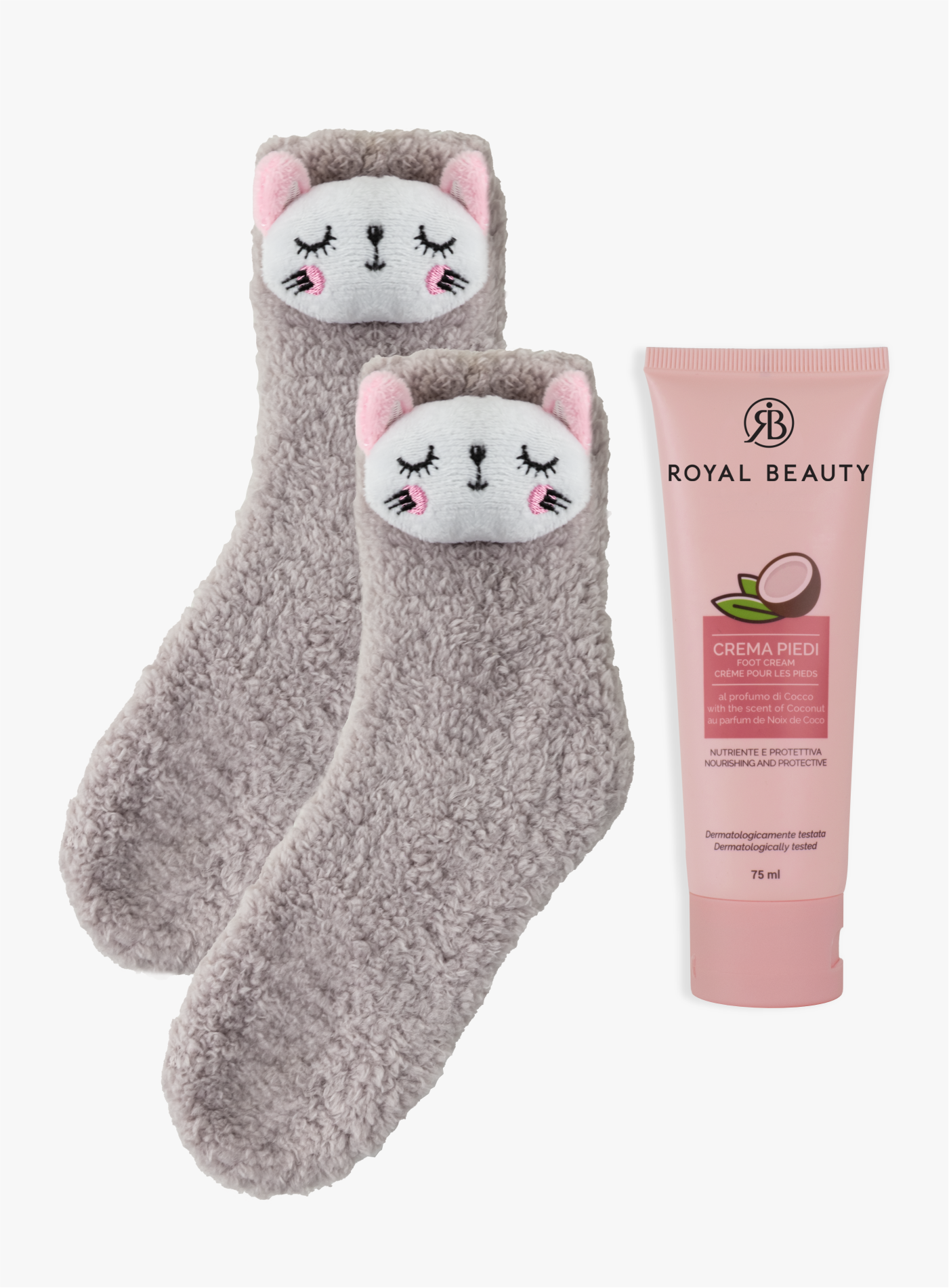 Kit Morbidi Calzini e Crema Piedi – Cocco | Royal Beauty