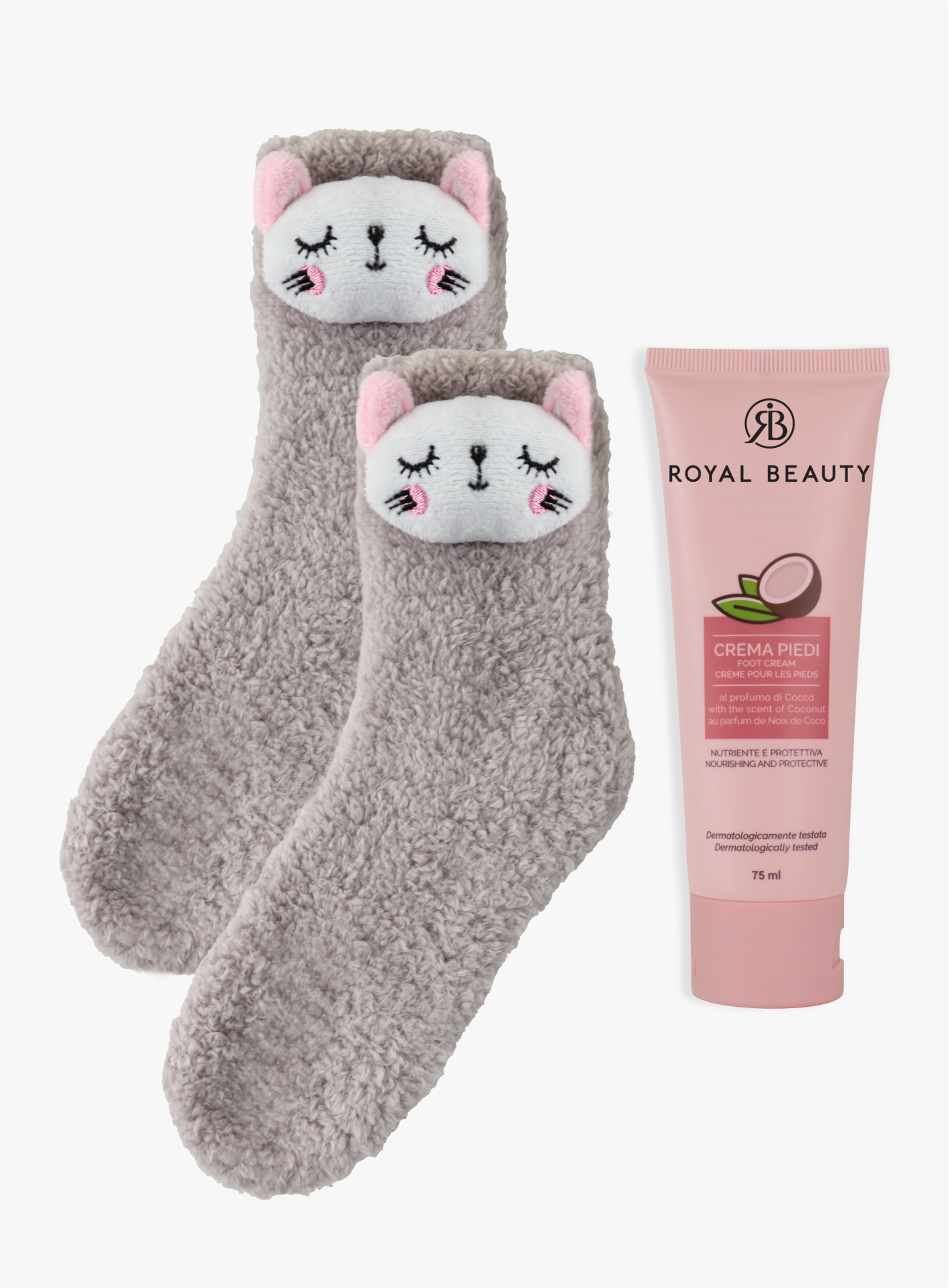 Kit Morbidi Calzini e Crema Piedi – Cocco | Royal Beauty