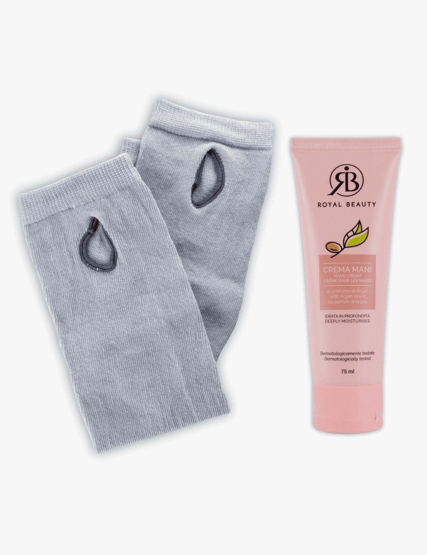 Kit guanti e crema mani argan - Prodotti per la Cura del Corpo | Royal Beauty