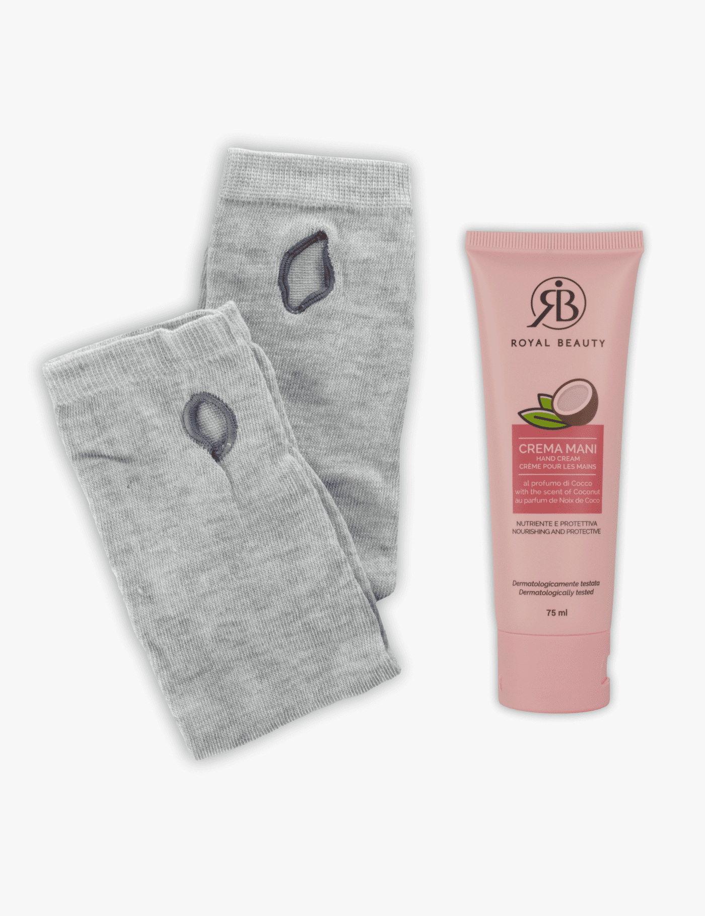 Kit guanti e crema mani cocco - Prodotti per la Cura del Corpo | Royal Beauty