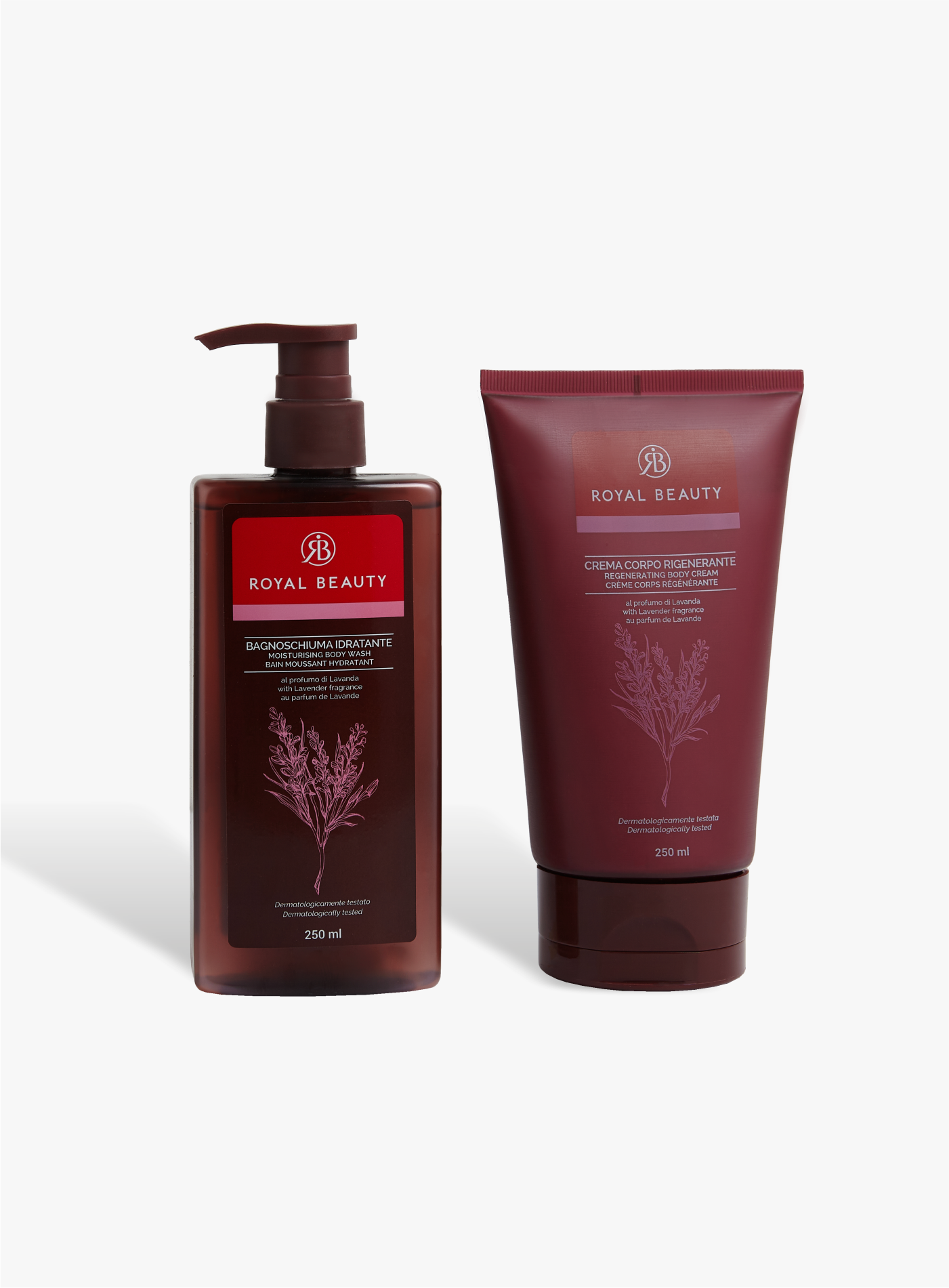 Geschenkset mit Schaumbad und Körpercreme - Lavendel | Königliche Schönheit