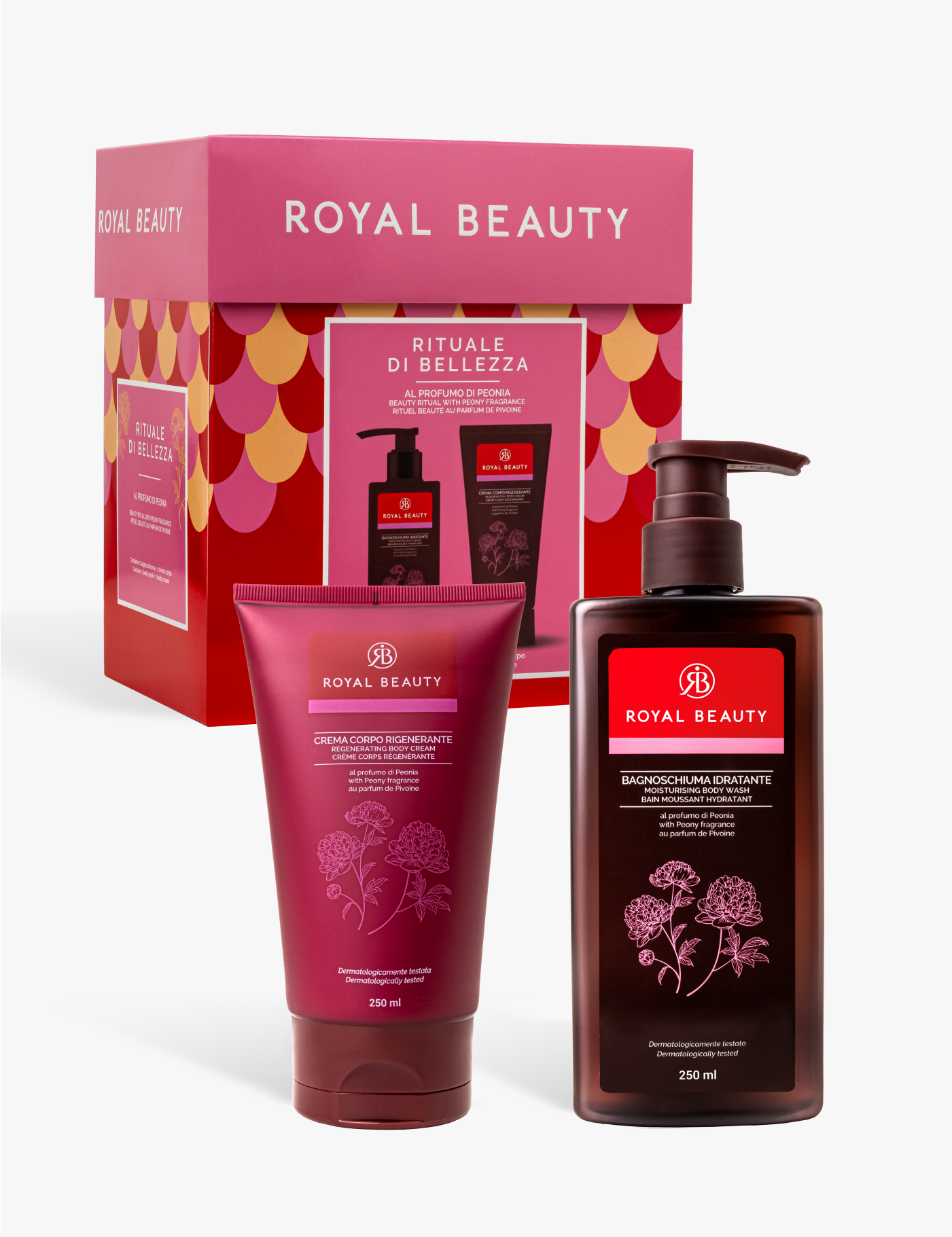 Cofanetto Relax alla Peonia - Prodotti per la Cura del Corpo | Royal Beauty