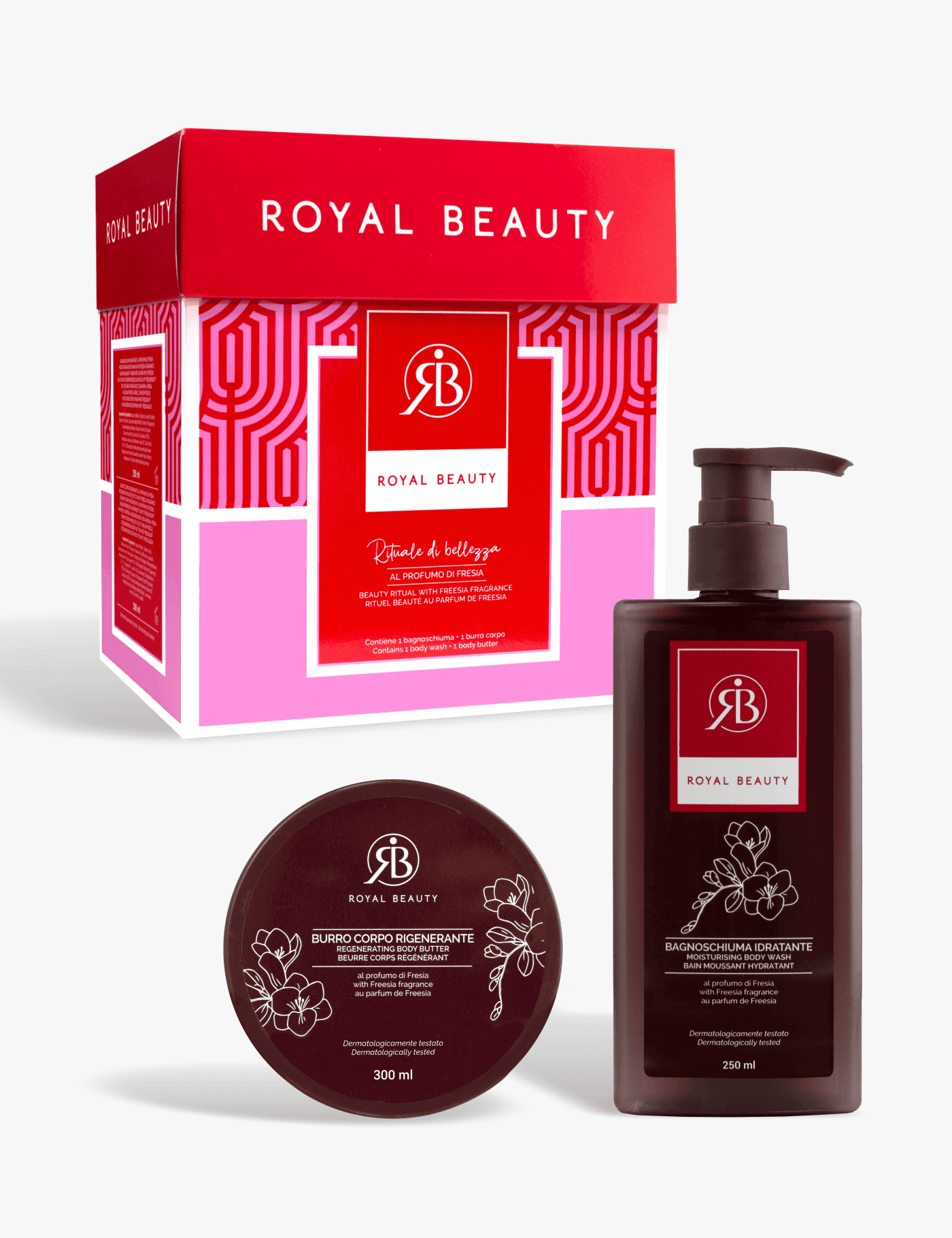 Cofanetto bagnoschiuma e burro corpo - fresia - Idee Regalo | Royal Beauty