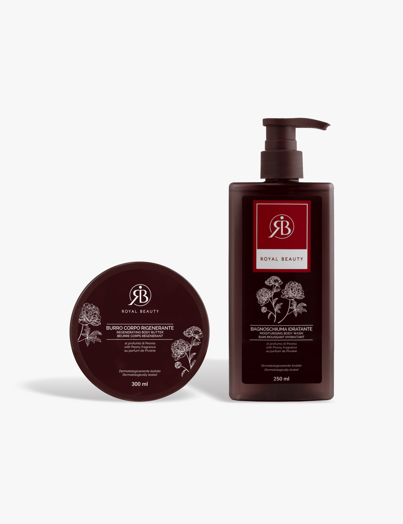 Cofanetto bagnoschiuma e burro corpo - peonia - Prodotti per la Cura del Corpo | Royal Beauty