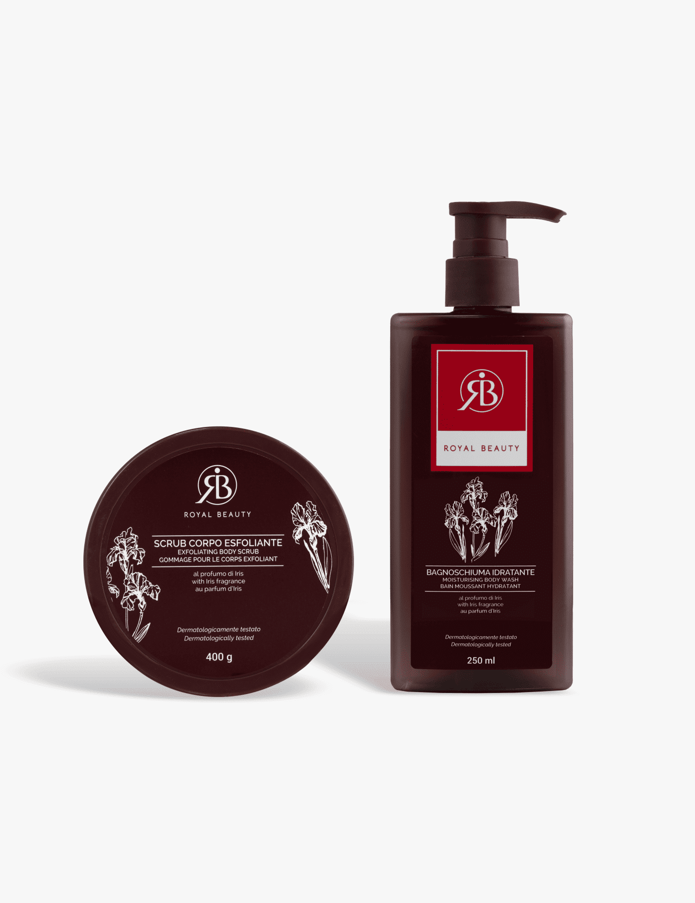 Cofanetto bagnoschiuma e scrub corpo - iris - Prodotti per la Cura del Corpo | Royal Beauty