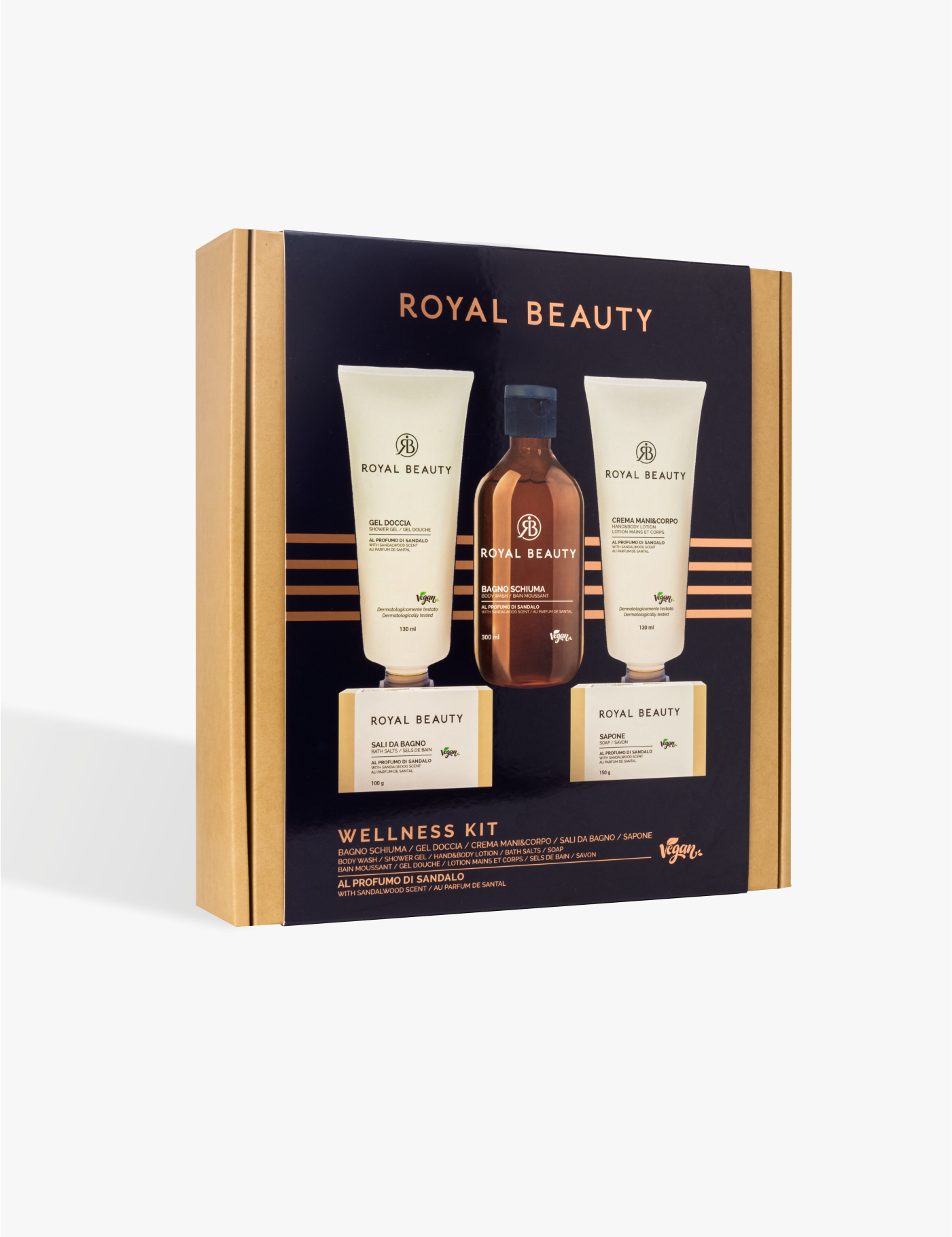 Wellness Kit Uomo - Sandalo - Prodotti per la Cura del Corpo | Royal Beauty