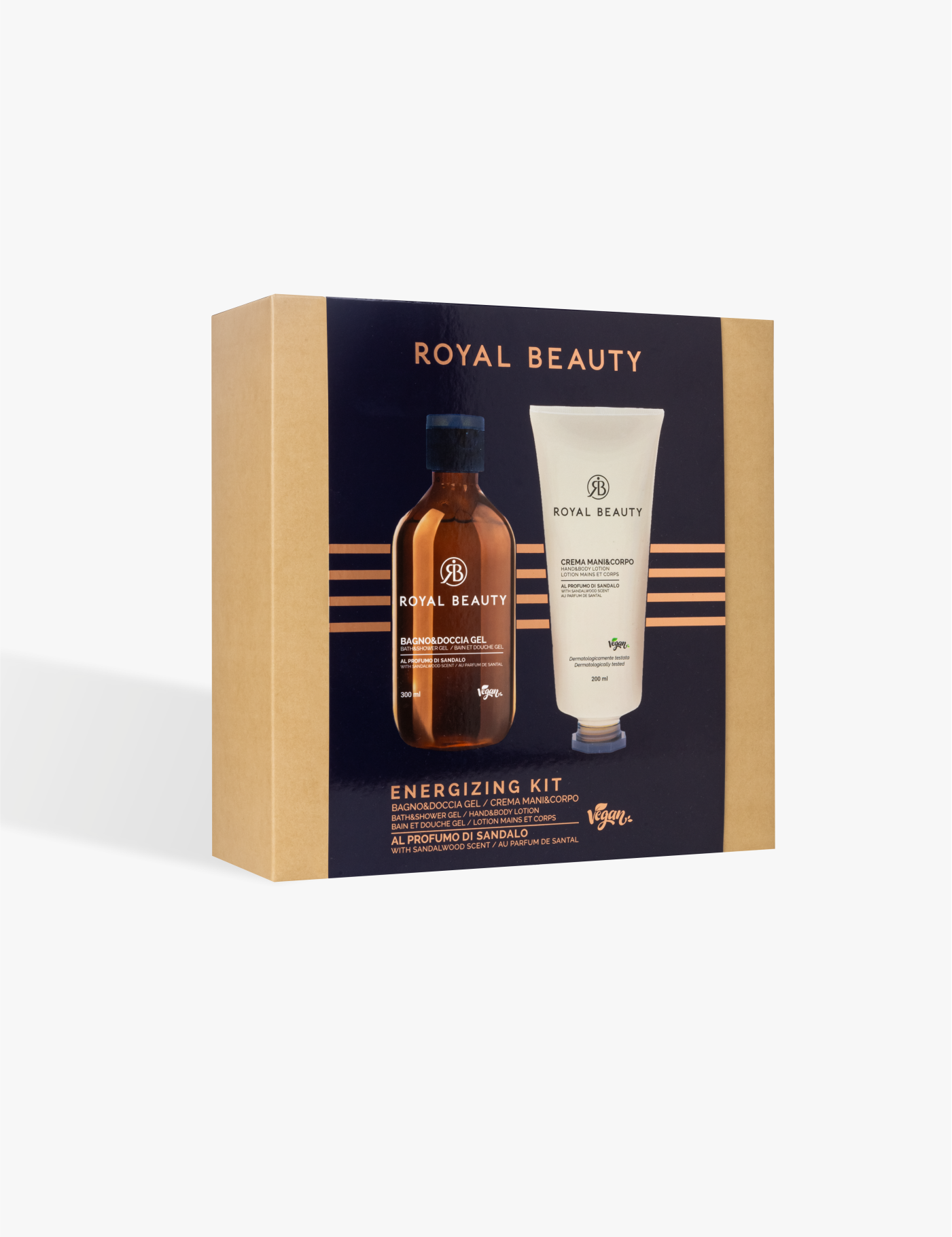 Energizing Kit Uomo - Sandalo - Prodotti per la Cura del Corpo | Royal Beauty