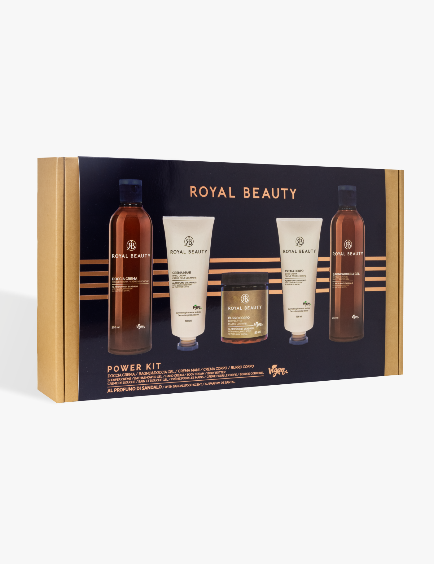 Power Kit Uomo - Sandalo - Prodotti per la Cura del Corpo | Royal Beauty