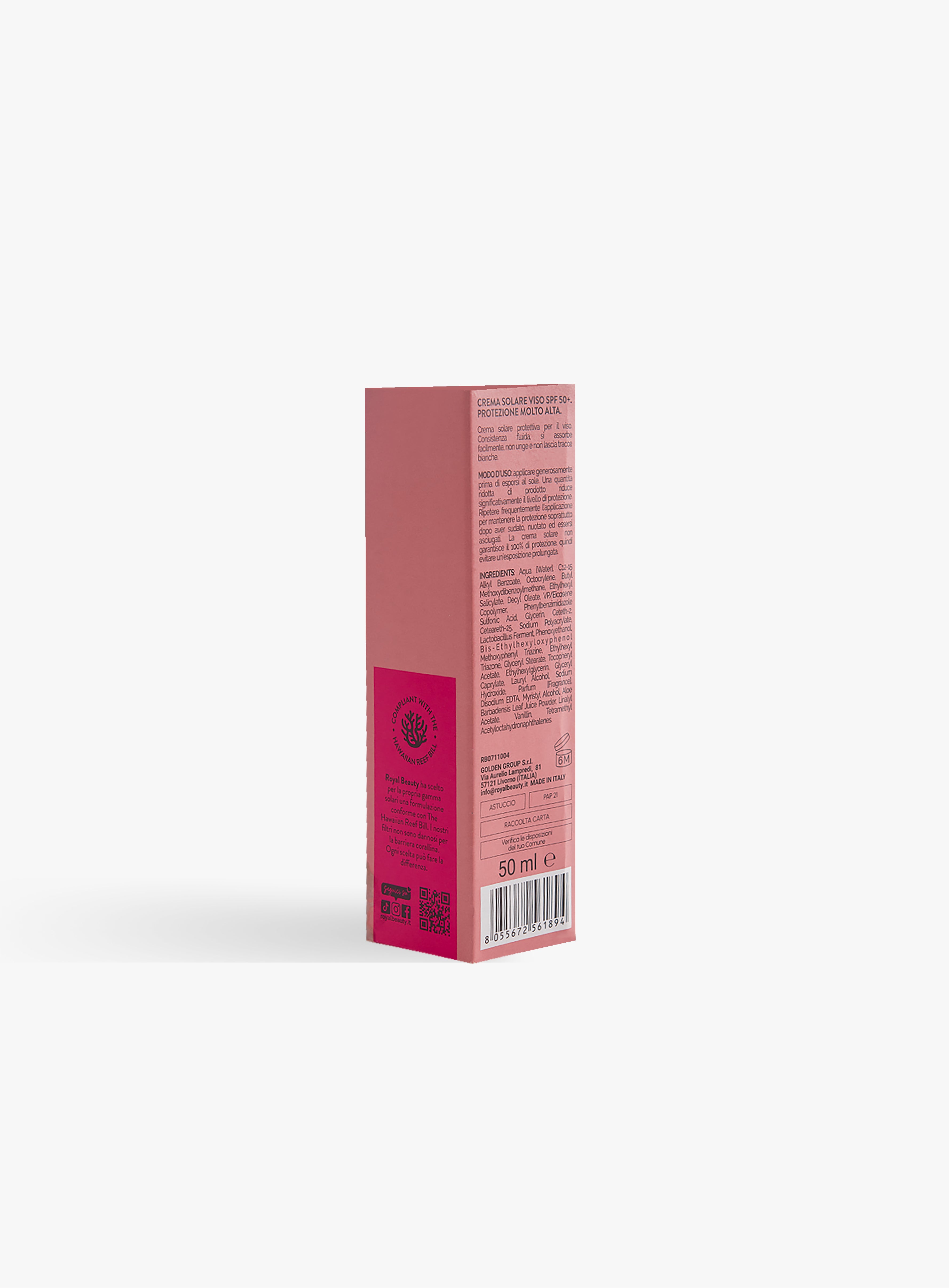 Crema Solare Viso SPF 50+ Protezione Molto Alta | Königliche Schönheit