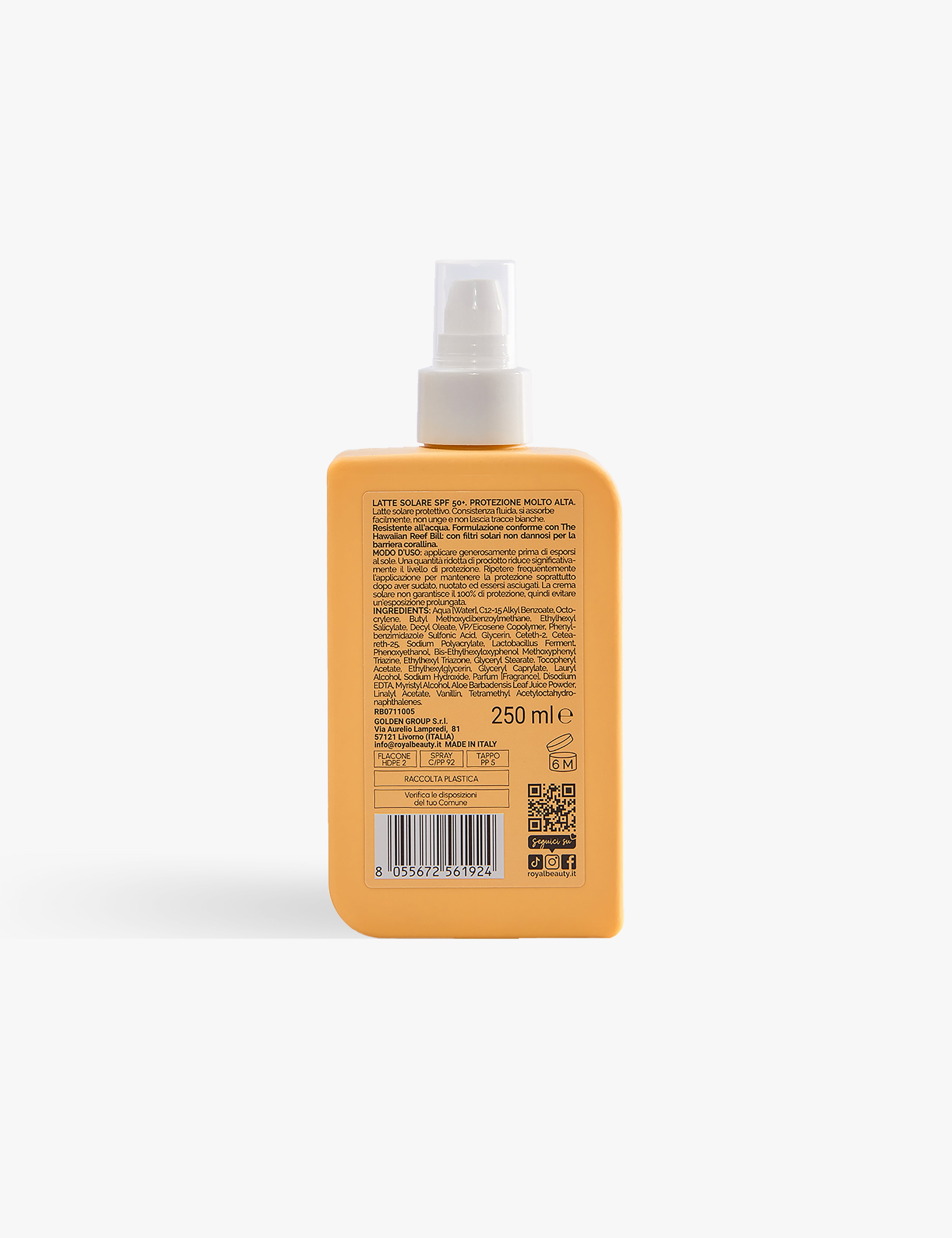 Latte Solare SPF 50+ | Protezione Molto Alta Corpo - Solari e Autoabbronzanti | ROYAL BEAUTY