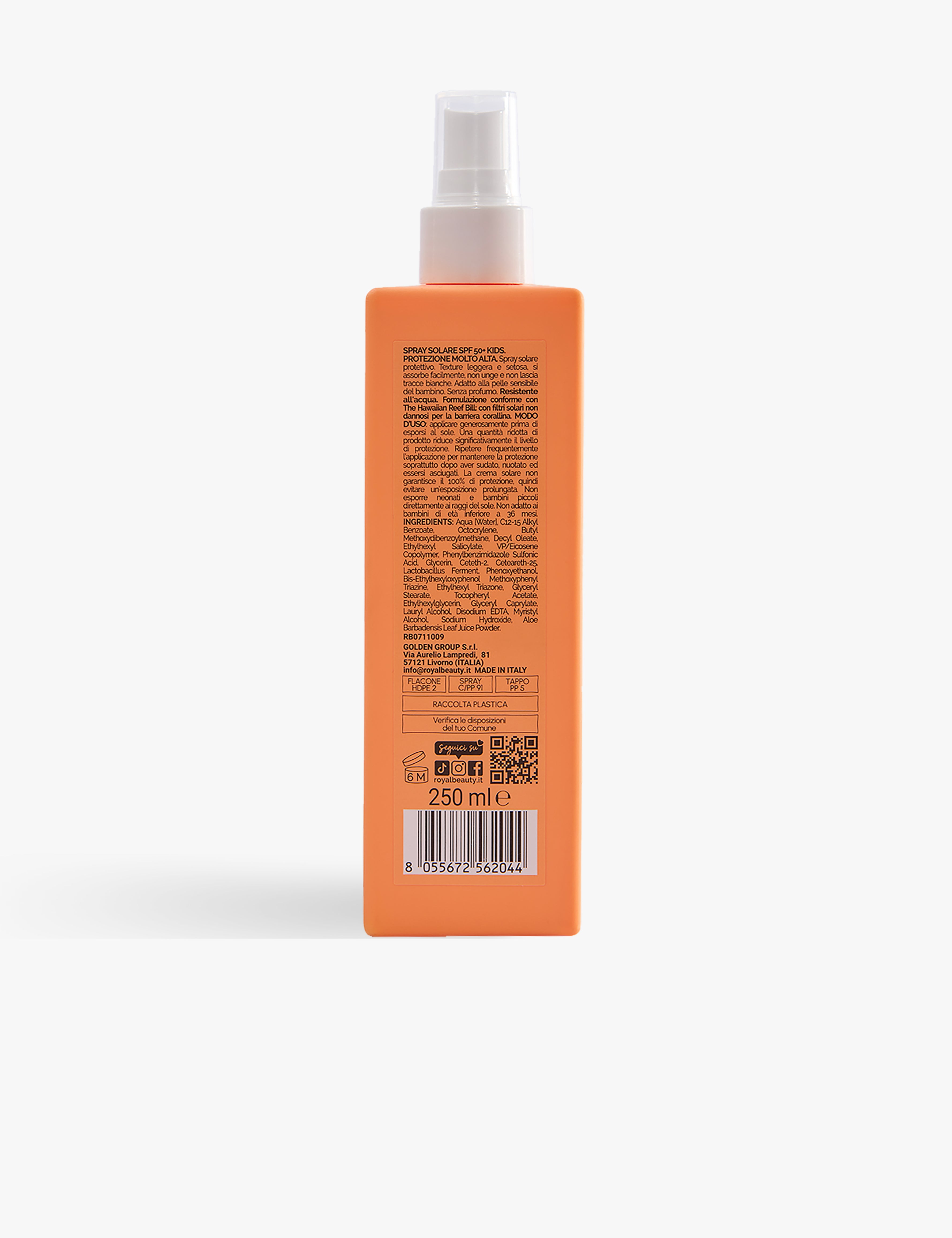 Spray Solare Bambini SPF 50+ | Senza Profumo - Solari e Autoabbronzanti | ROYAL BEAUTY