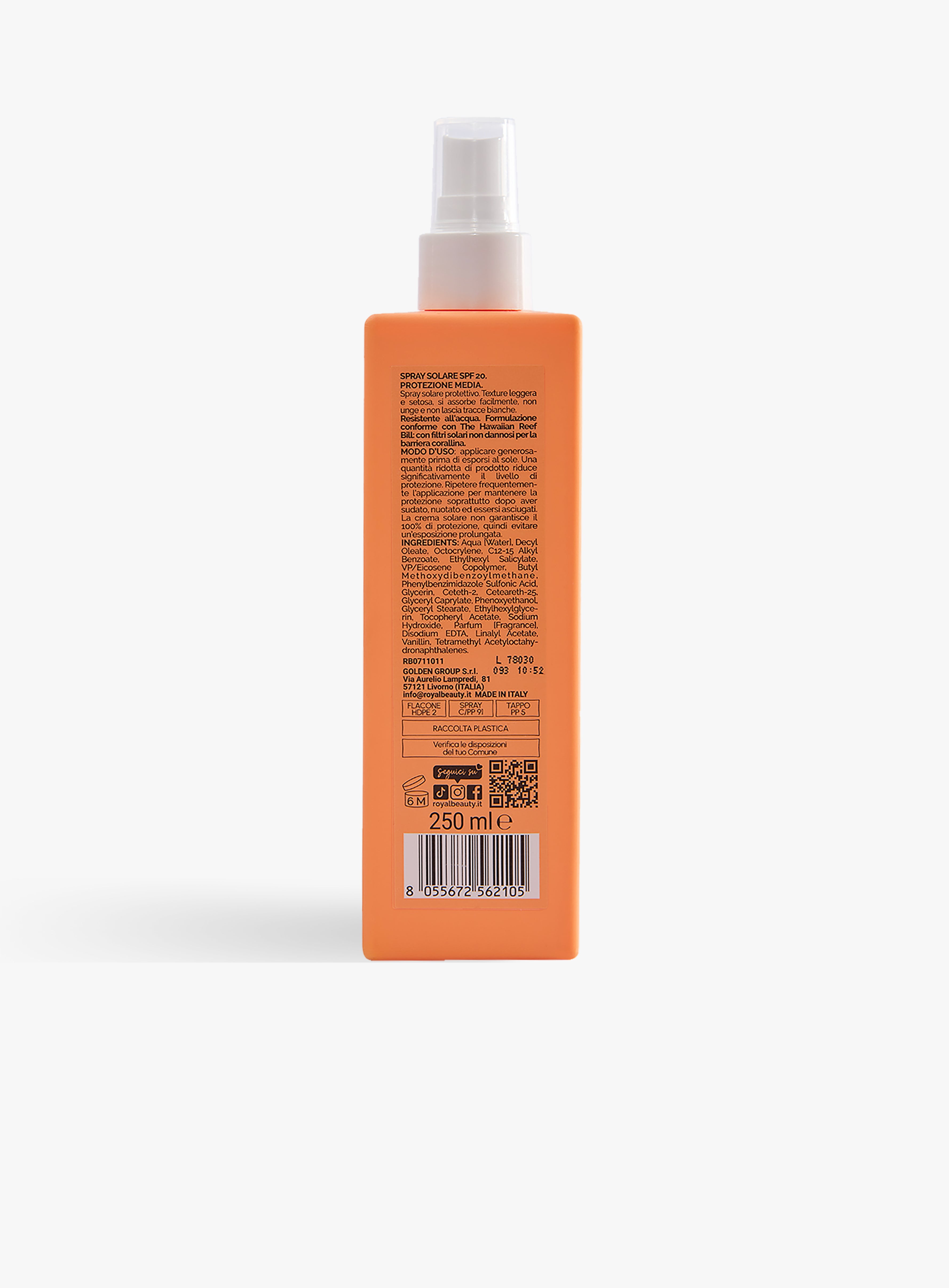 Spray Solare SPF 20 | Protezione Media | Königliche Schönheit