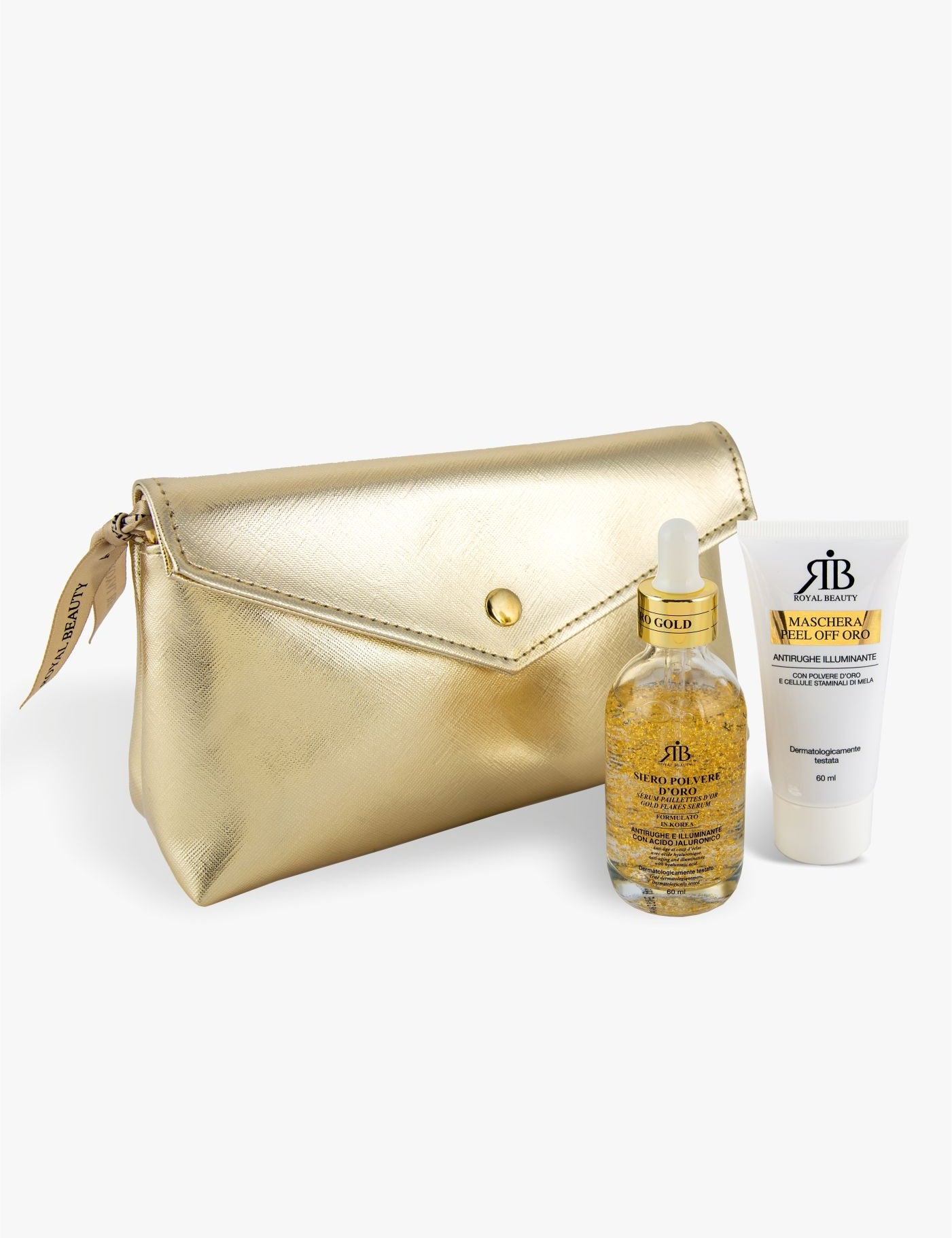 Clutch mit Goldstaub-Serum und Peel-off-Maske - All | ROYAL BEAUTY