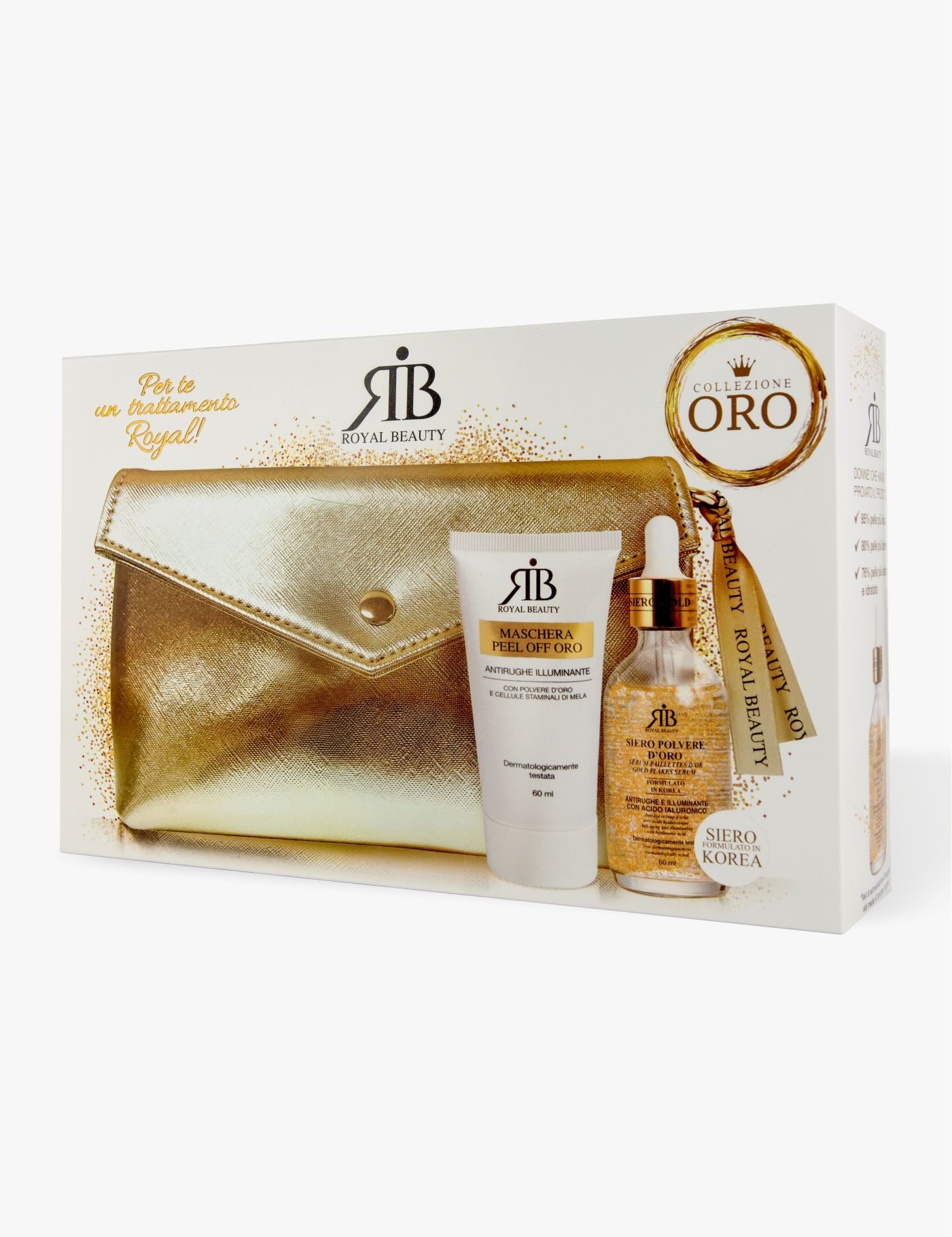 Clutch mit Goldstaub-Serum und Peel-off-Maske - All | ROYAL BEAUTY