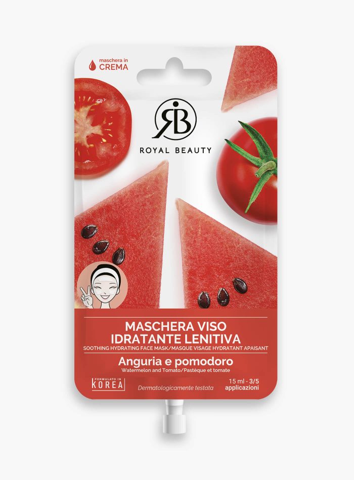 Gesichtsmaske Wassermelone und Tomate