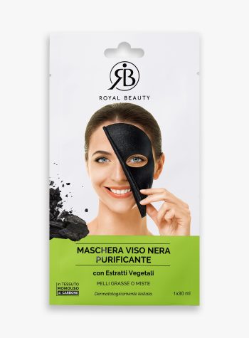 Maschera viso nera purificante monouso