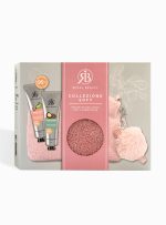 Pochette soft rosa con due creme mani - argan e karitè